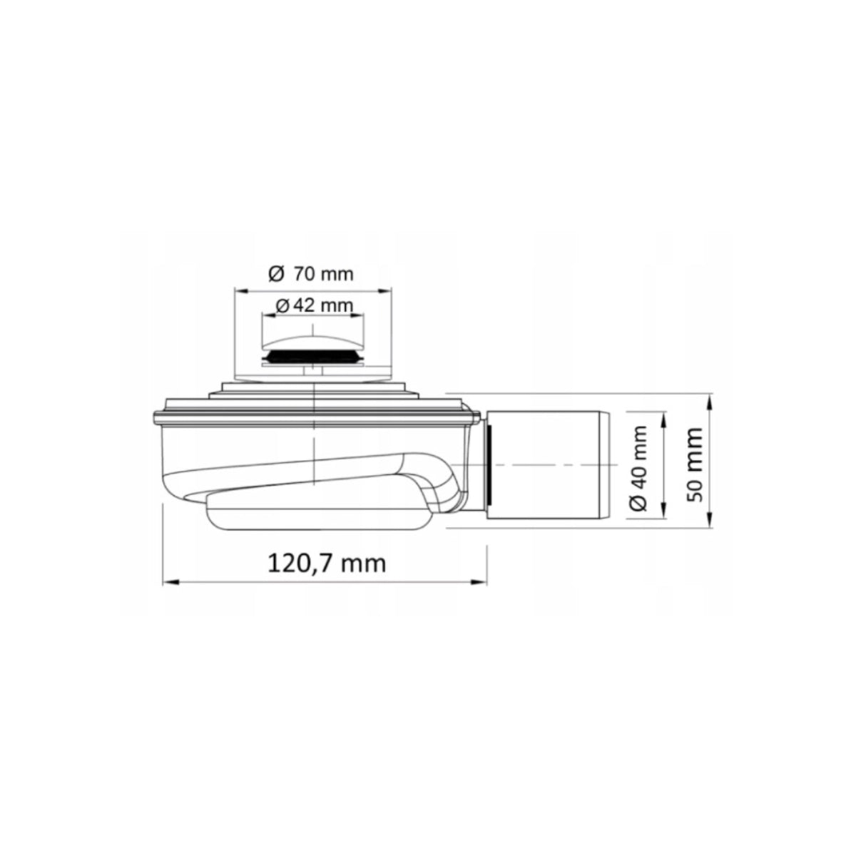 SPEED 2 ∅ 50 shower siphon