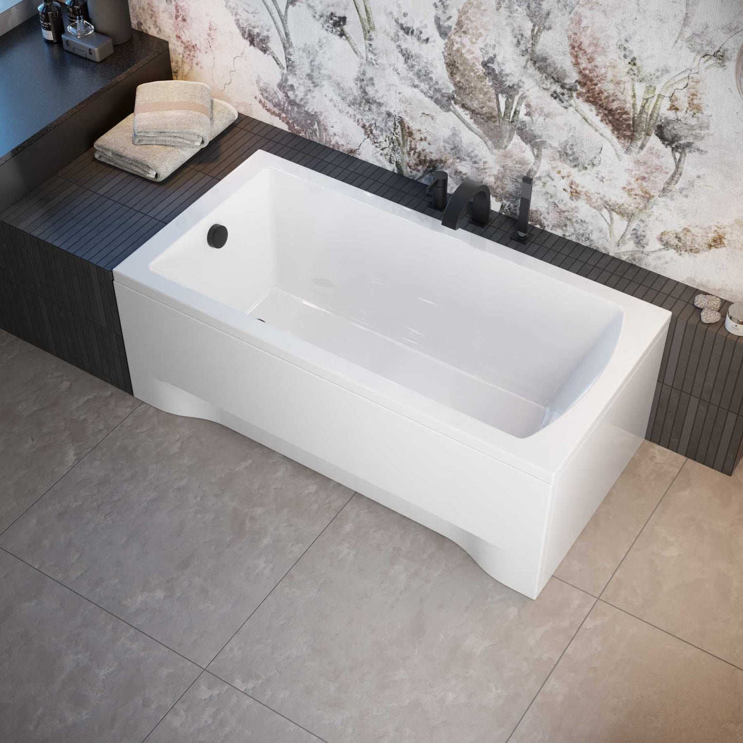 Acrylic rectangular bathtub TOLA