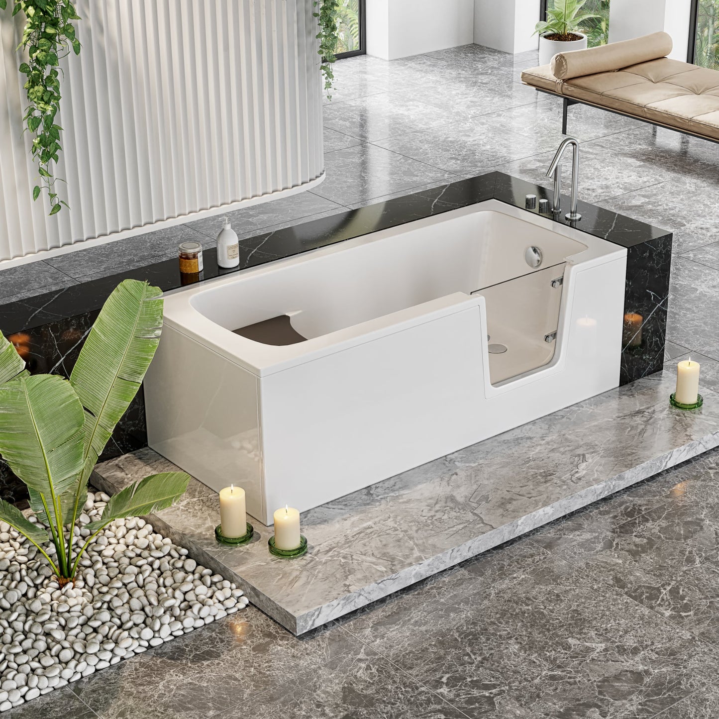 Acrylic bathtub with door AVO