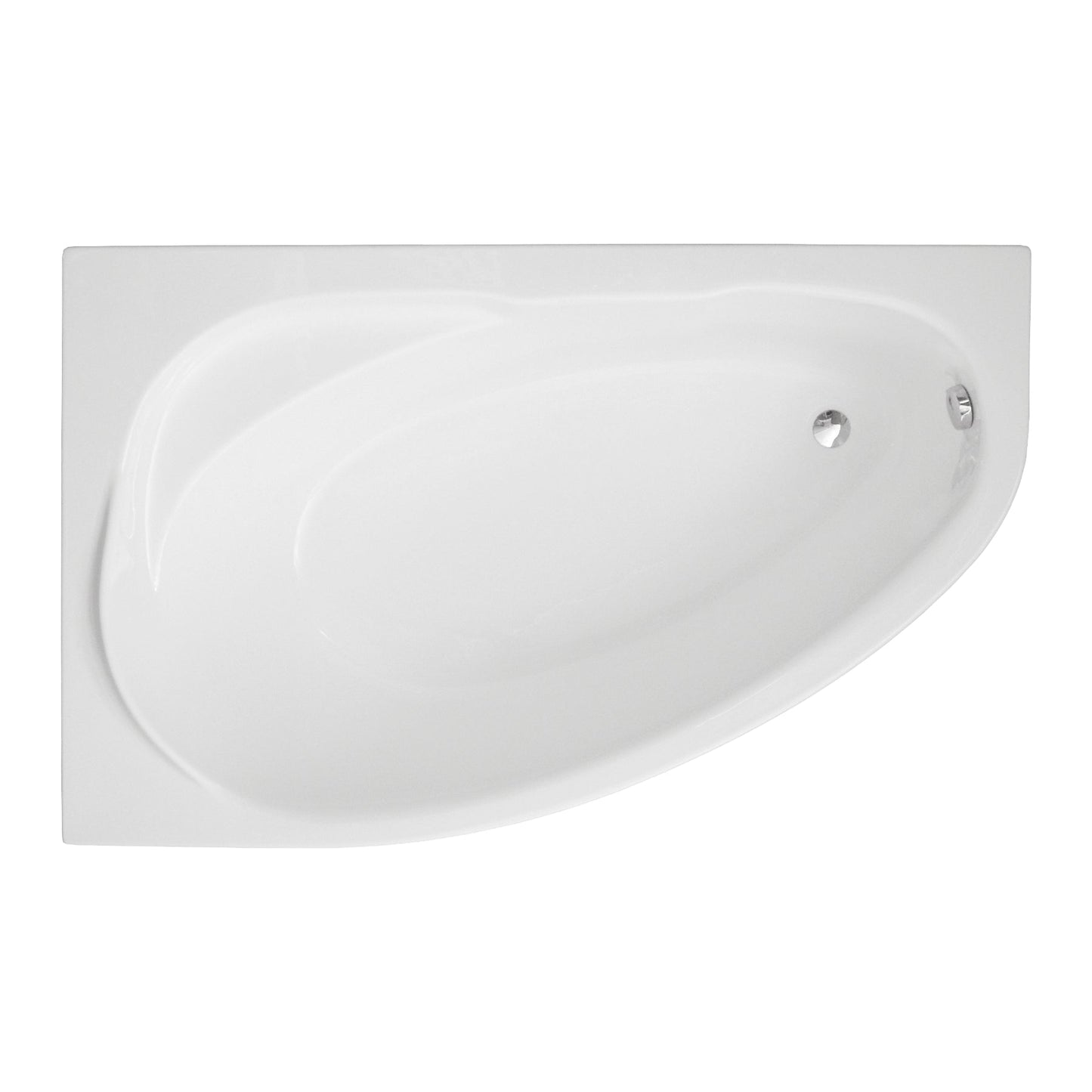 Acrylic asymmetrical corner bathtub MAREA