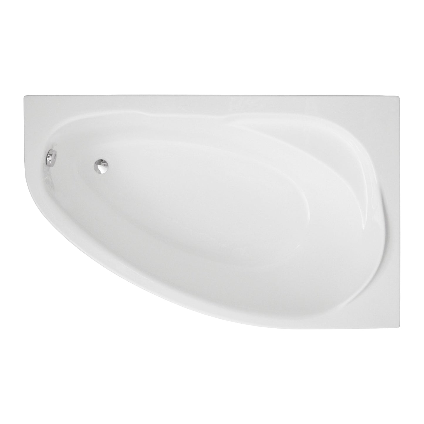 Acrylic asymmetrical corner bathtub MAREA