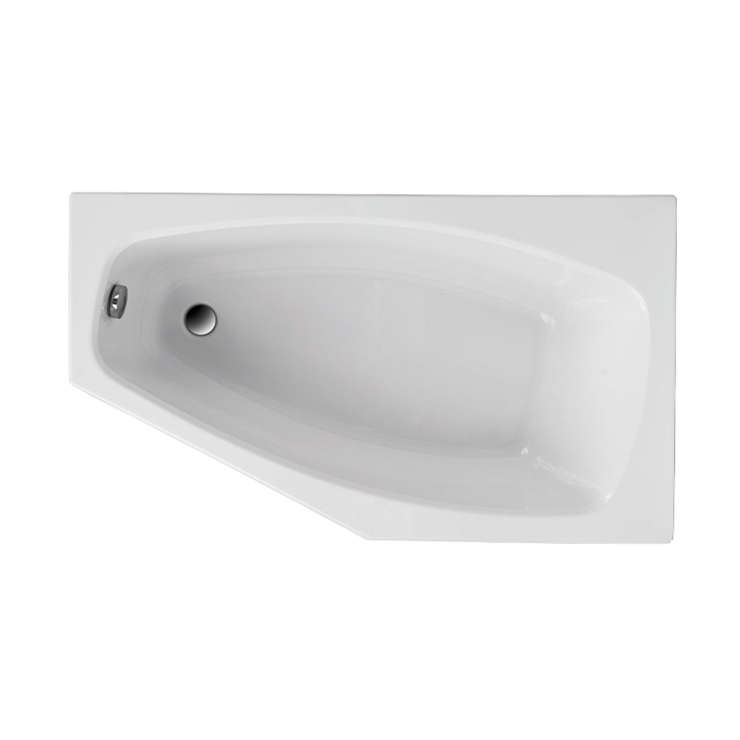 Acrylic asymmetrical corner bathtub MARIKA 140 x 80 cm