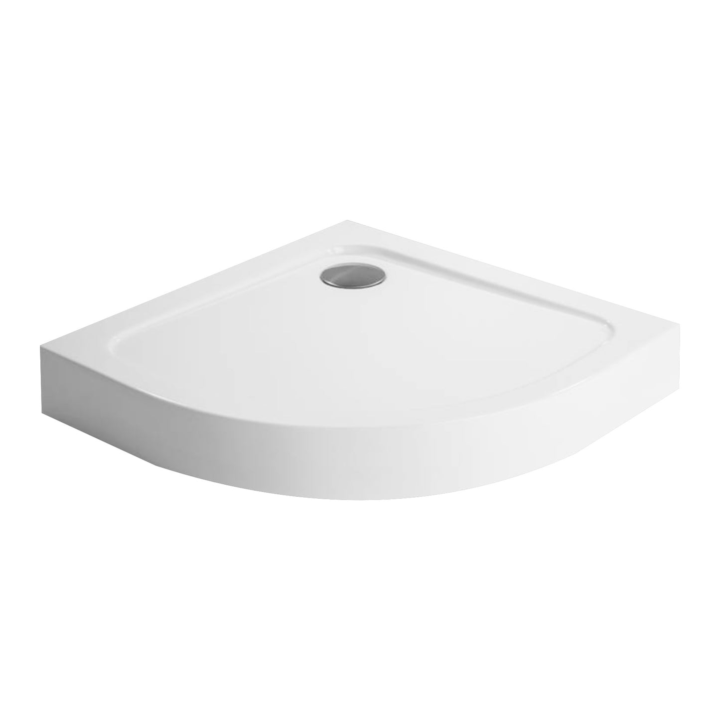 Acrylic semicircular compact shower base STANDARD