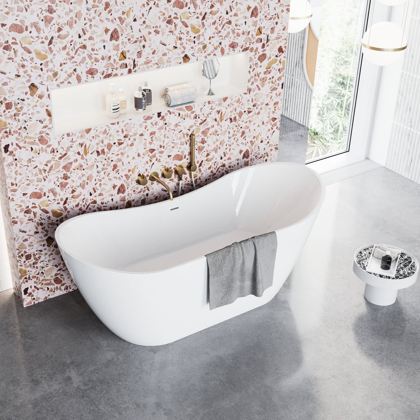 Acrylic freestanding bathtube ABI 180 x 80 cm