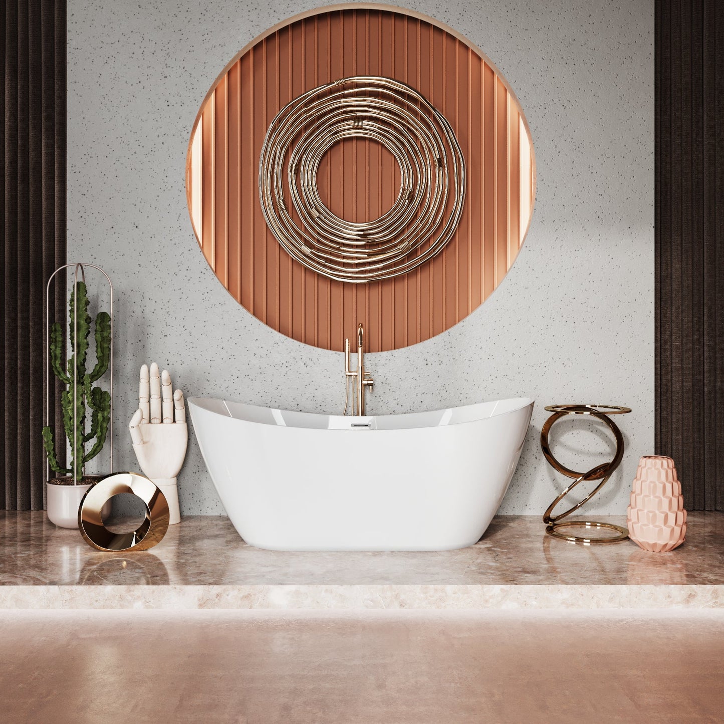 Acrylic freestanding bathtube ABI 180 x 80 cm