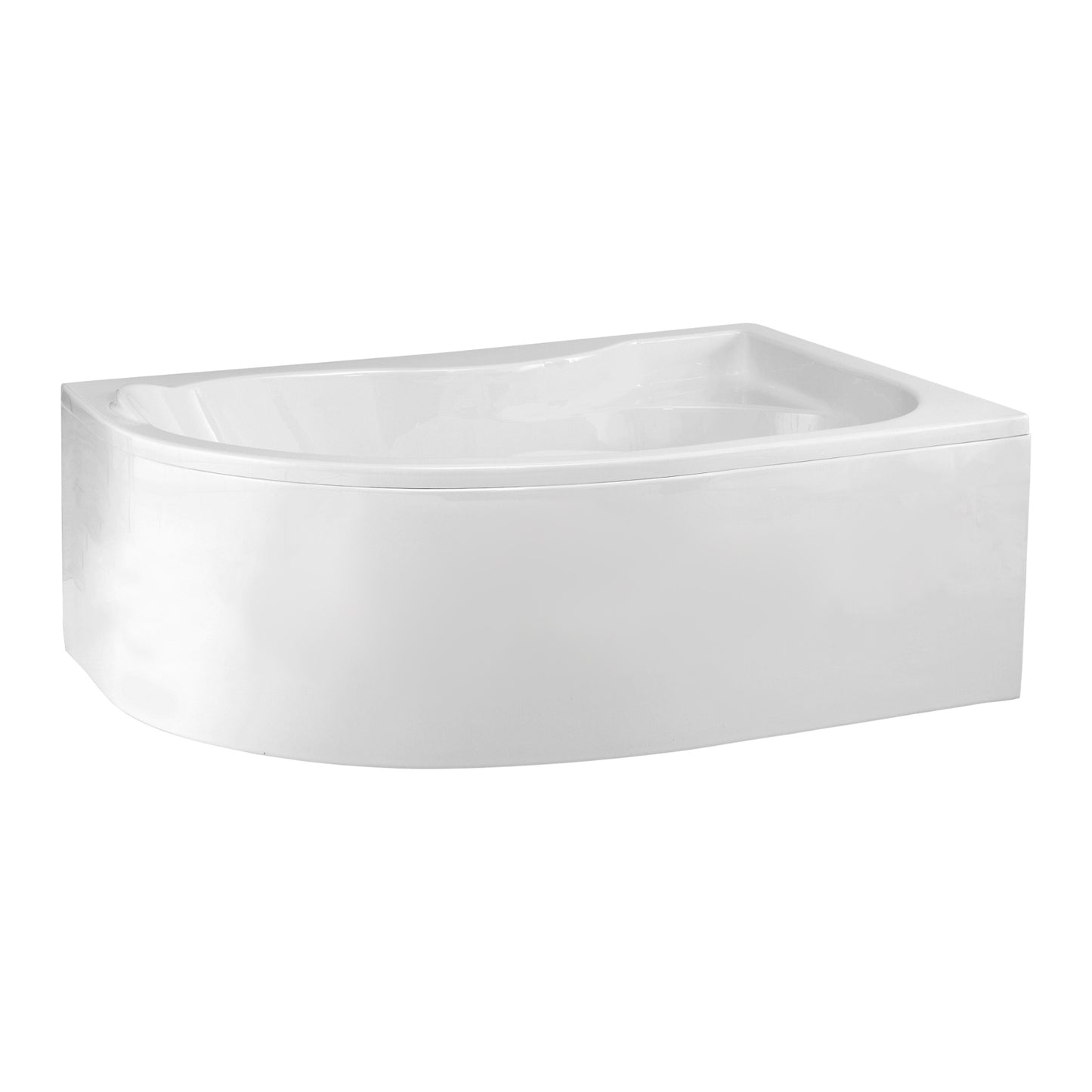 Acrylic asymmetrical corner bathtub DORA 170 x 110 cm