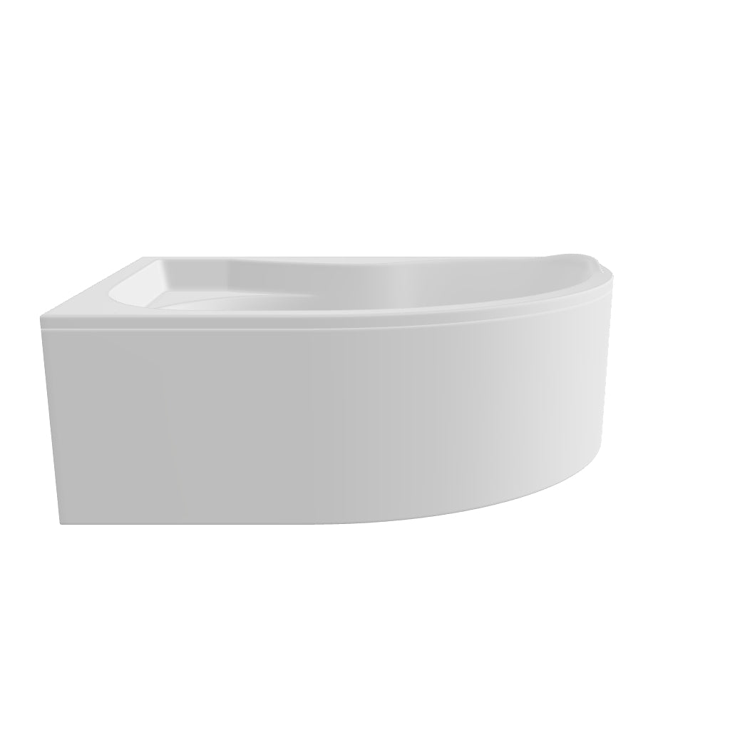 Load 3D model into Gallery viewer, Acrylic asymmetrical corner bathtub DORA 170 x 110 cm