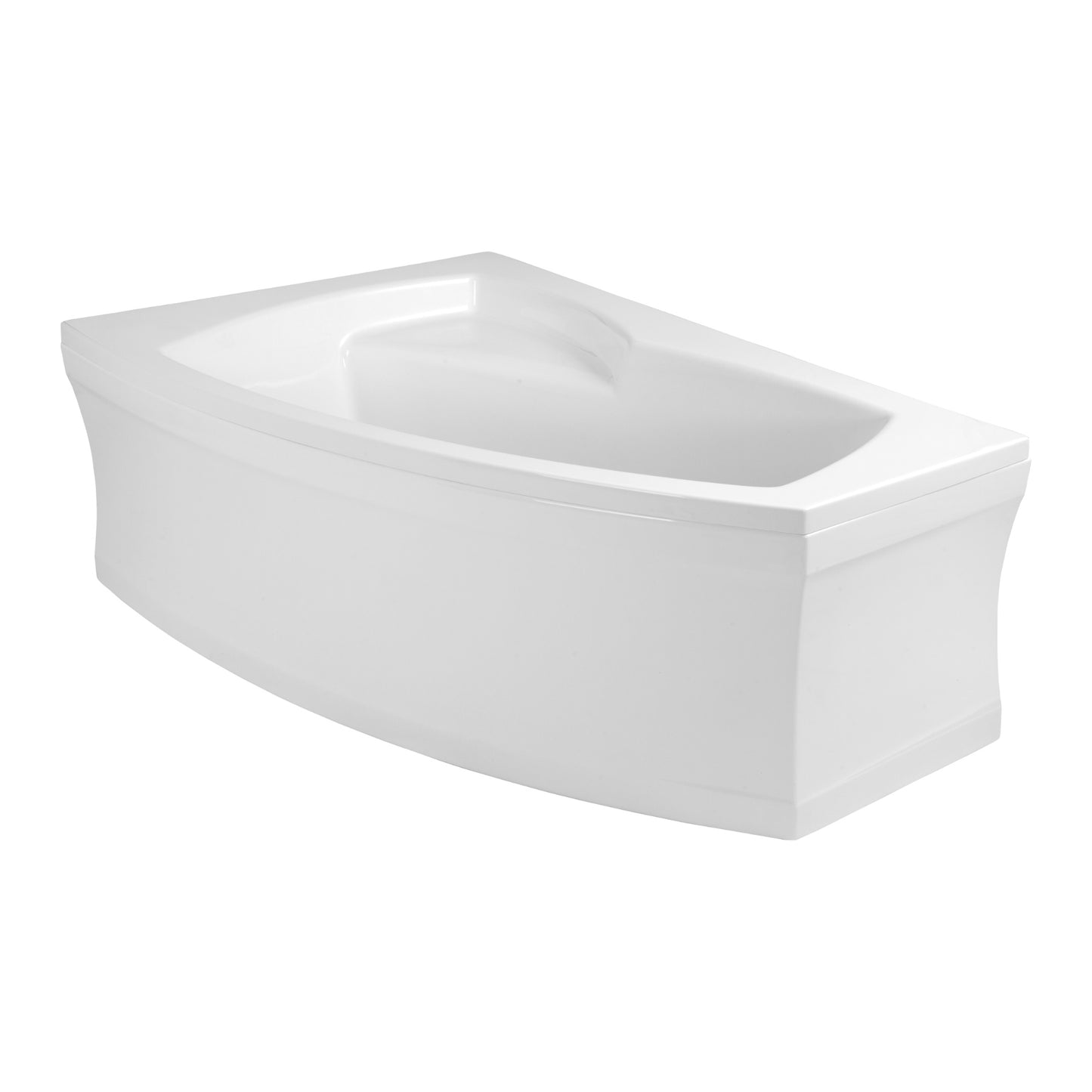 Acrylic asymmetrical corner bathtub FRIDA 160 x 105 cm