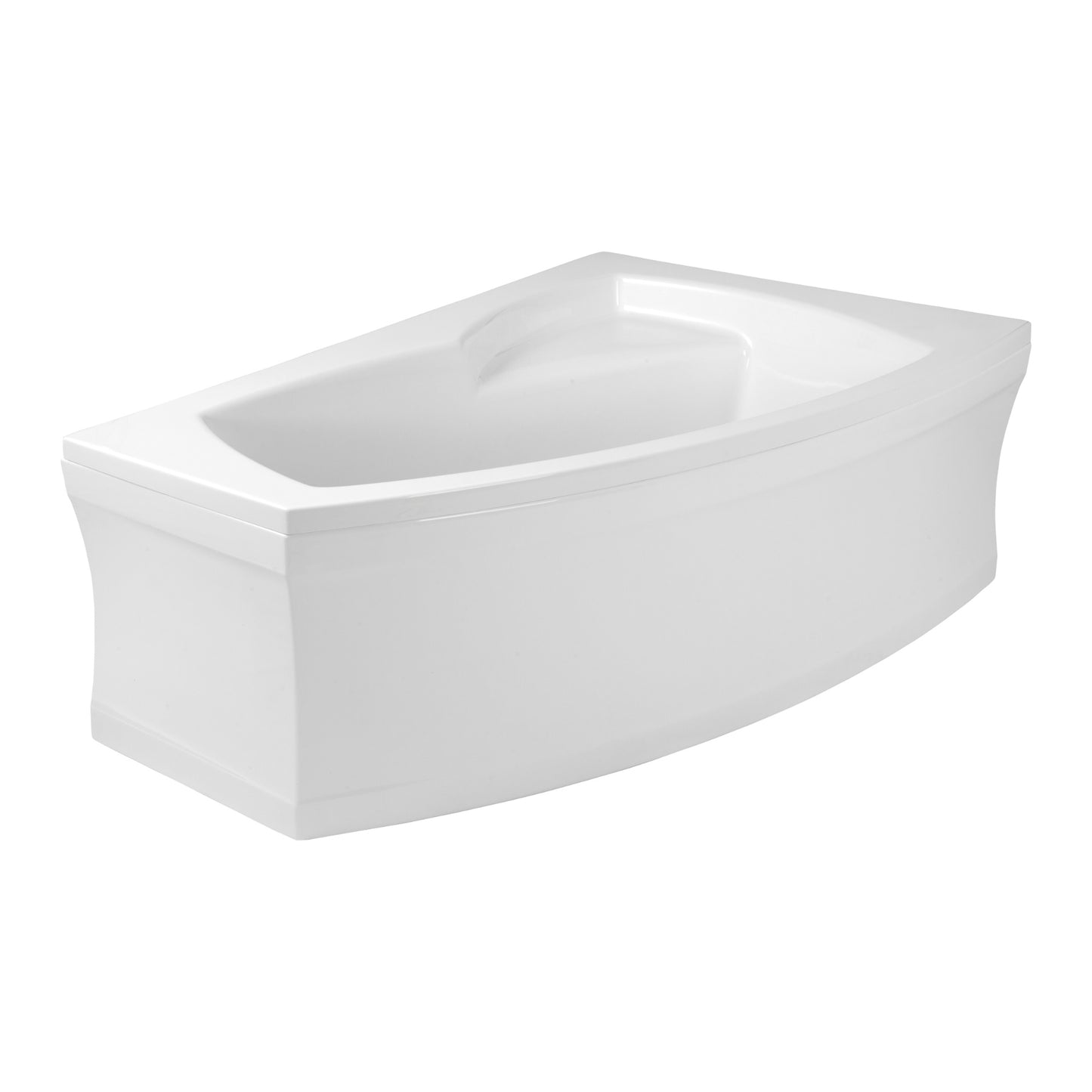 Acrylic asymmetrical corner bathtub FRIDA 160 x 105 cm