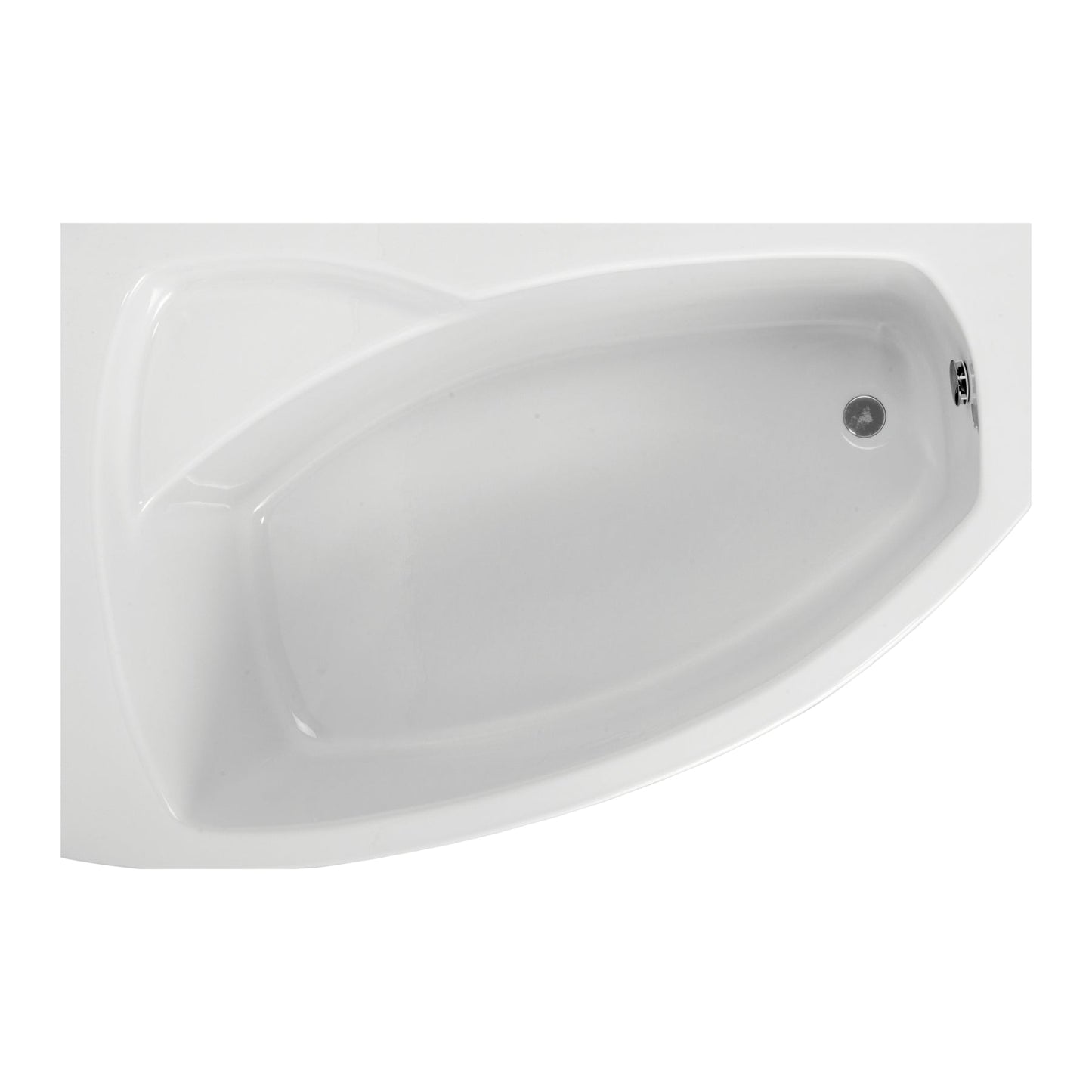 Acrylic asymmetrical corner bathtub FRIDA