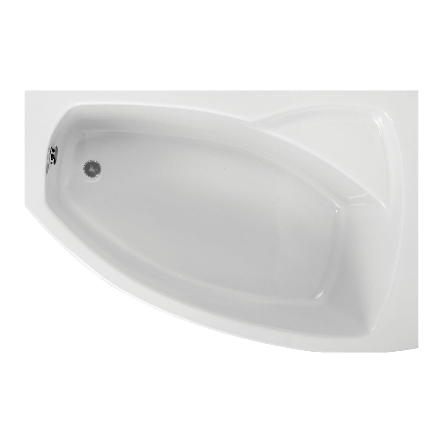 Acrylic asymmetrical corner bathtub FRIDA