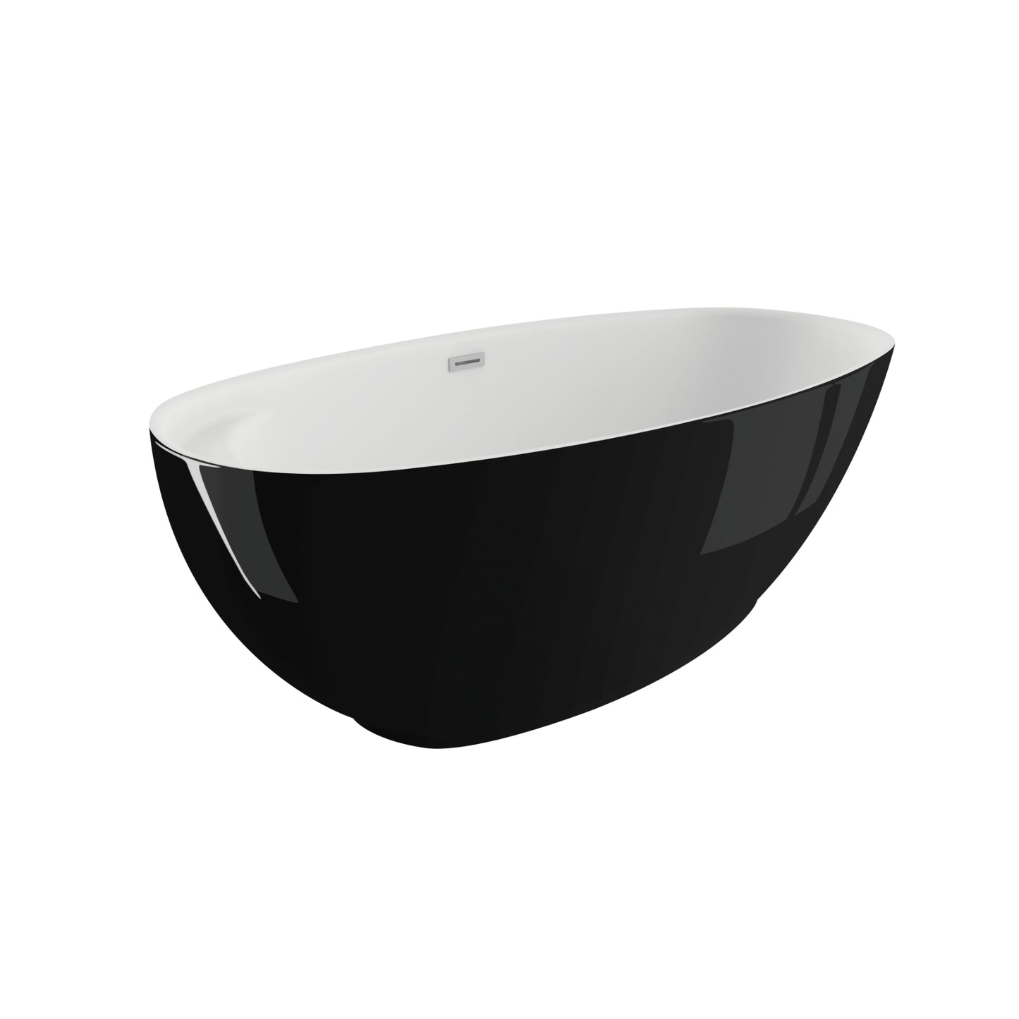 Acrylic freestanding bathtube KIVI 165 x 75 cm