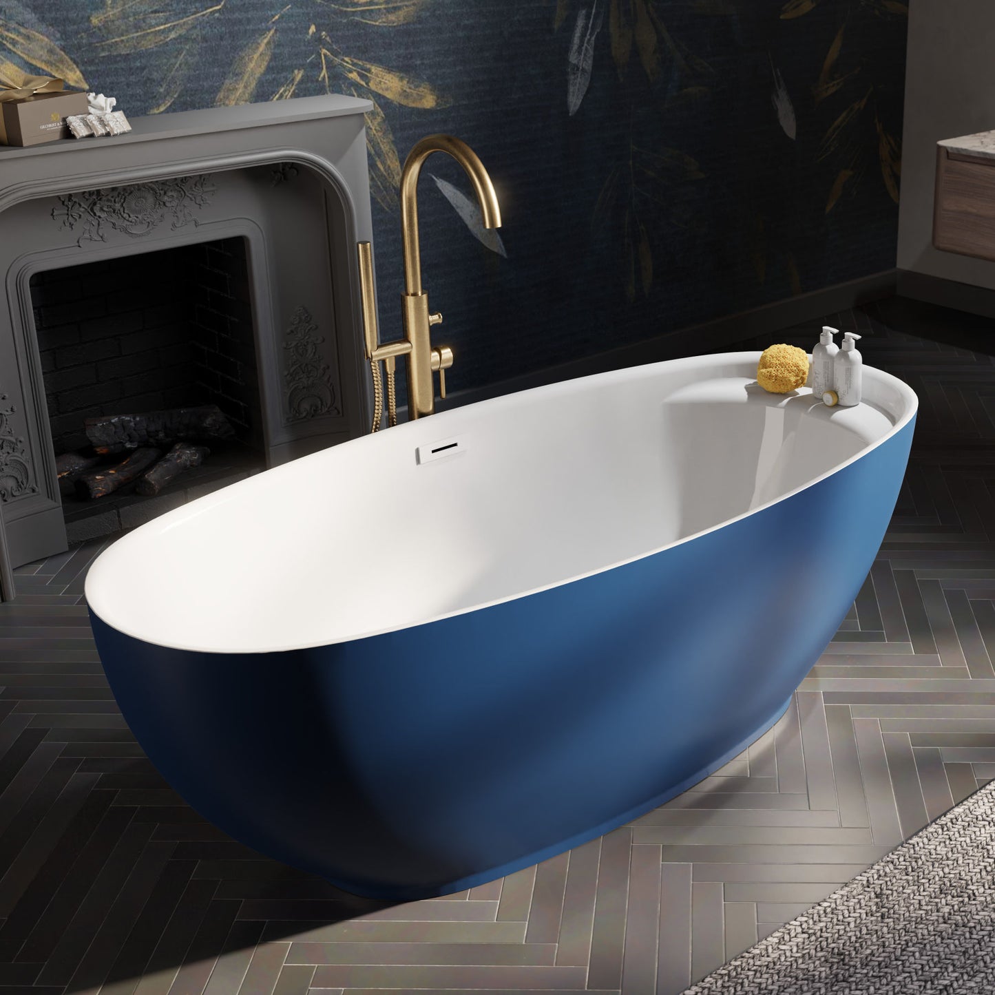 Acrylic freestanding bathtube KIVI 165 x 75 cm