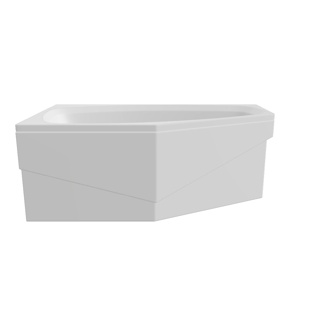 Load 3D model into Gallery viewer, Acrylic asymmetrical corner bathtub MARIKA 140 x 80 cm
