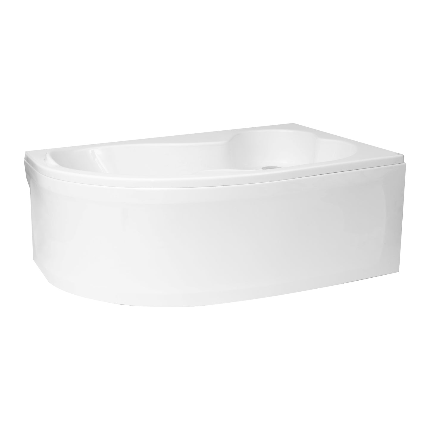 Acrylic asymmetrical corner bathtub MEGA 160 x 105 cm