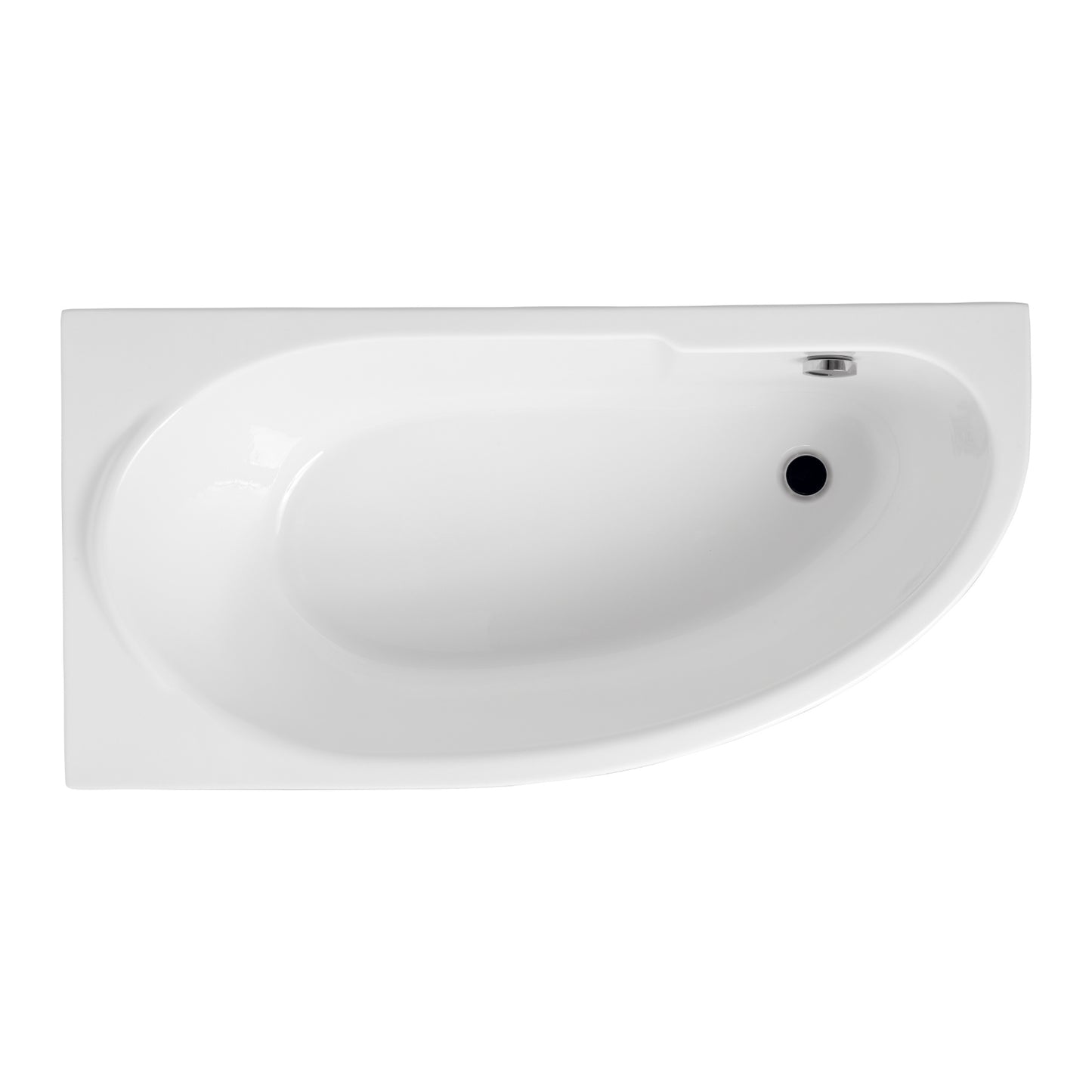 Acrylic asymmetrical corner bathtub MIKI