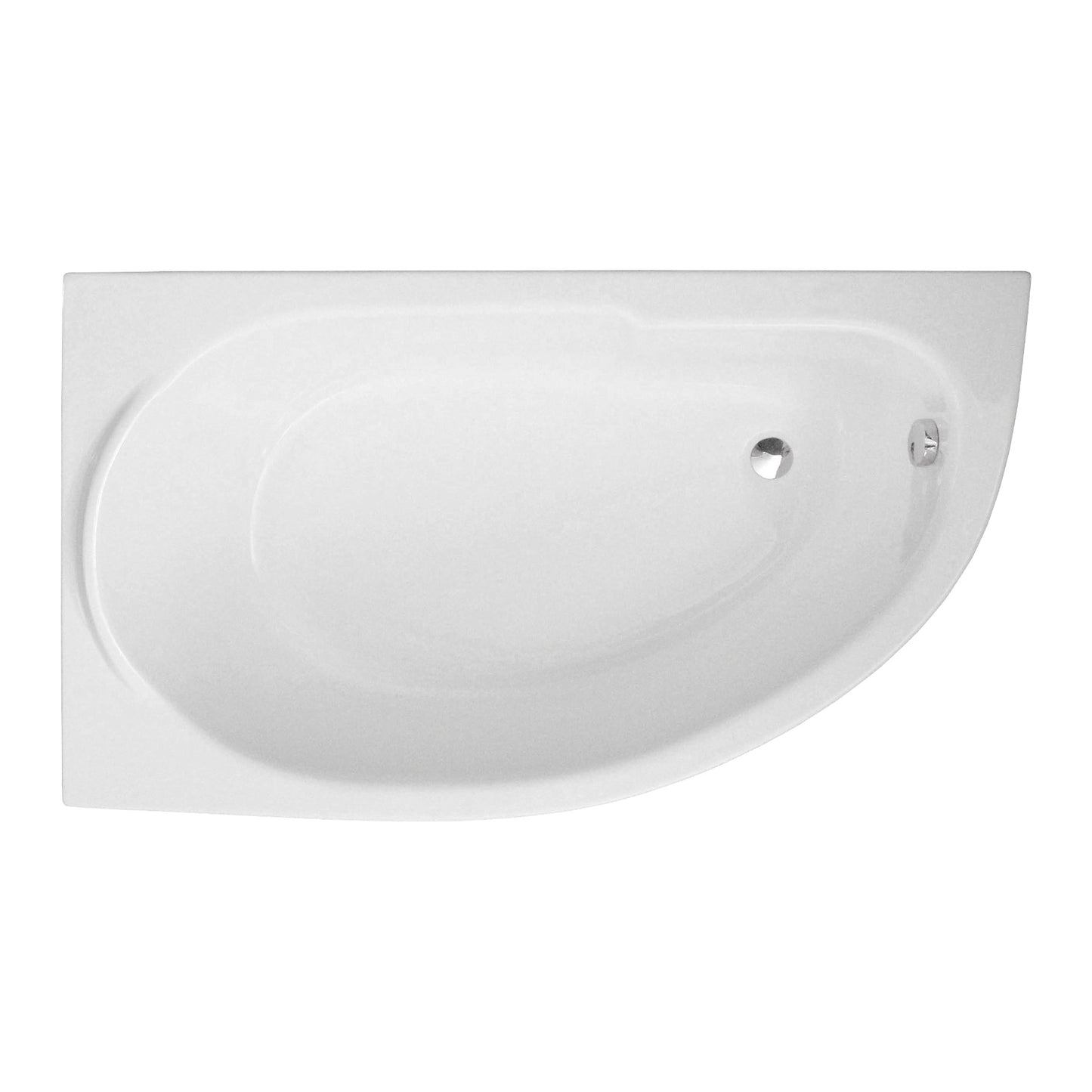 Acrylic asymmetrical corner bathtub MIKI