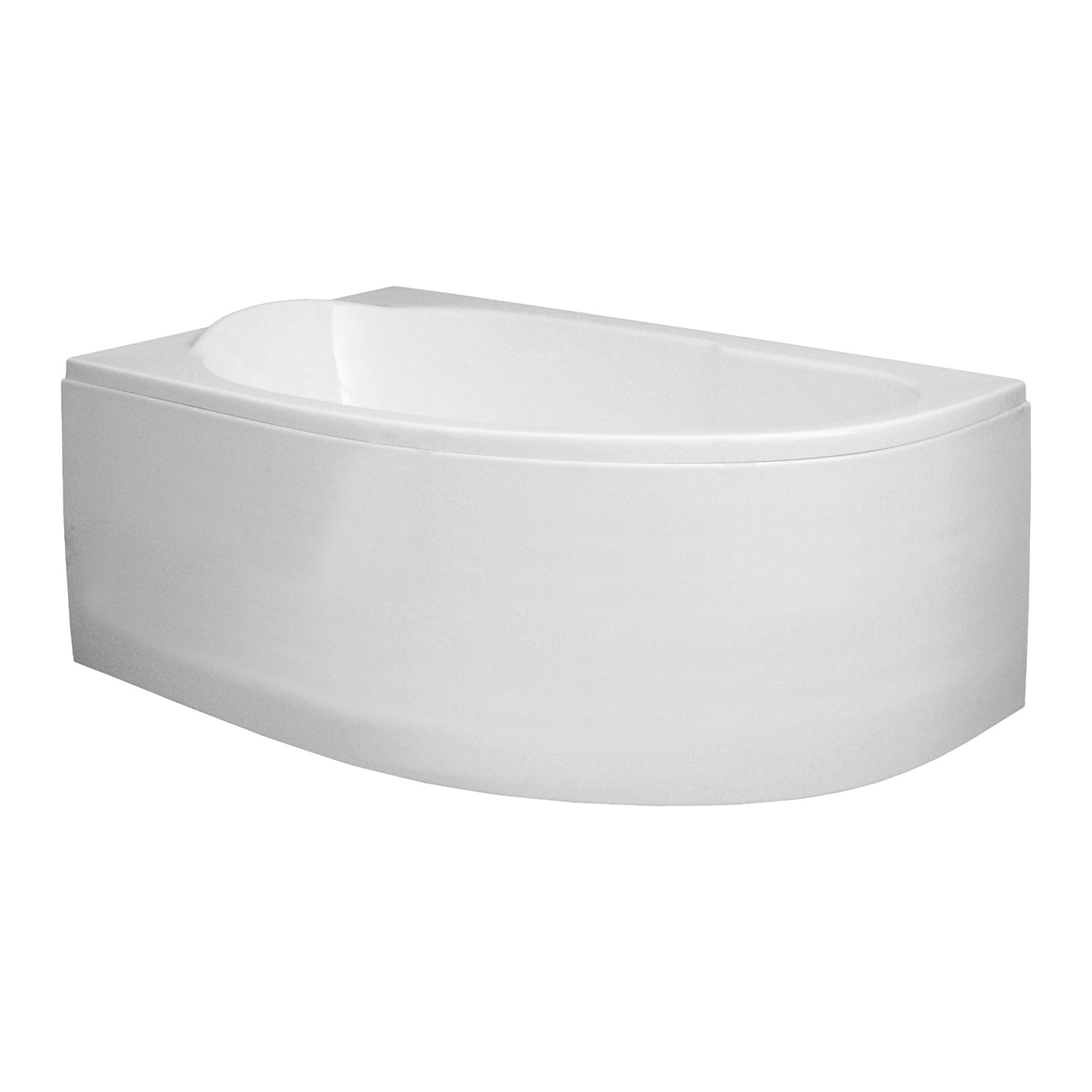 Acrylic asymmetrical corner bathtub MIKI