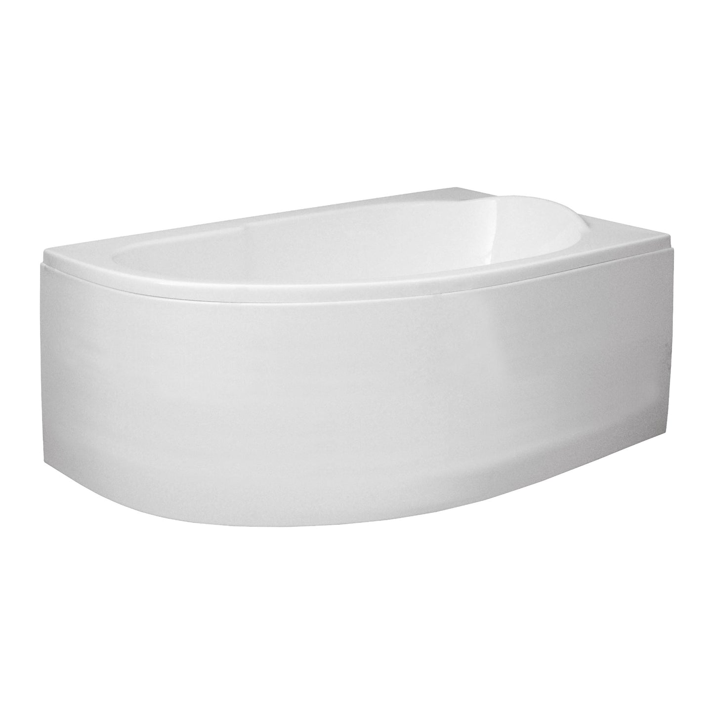 Acrylic asymmetrical corner bathtub MIKI