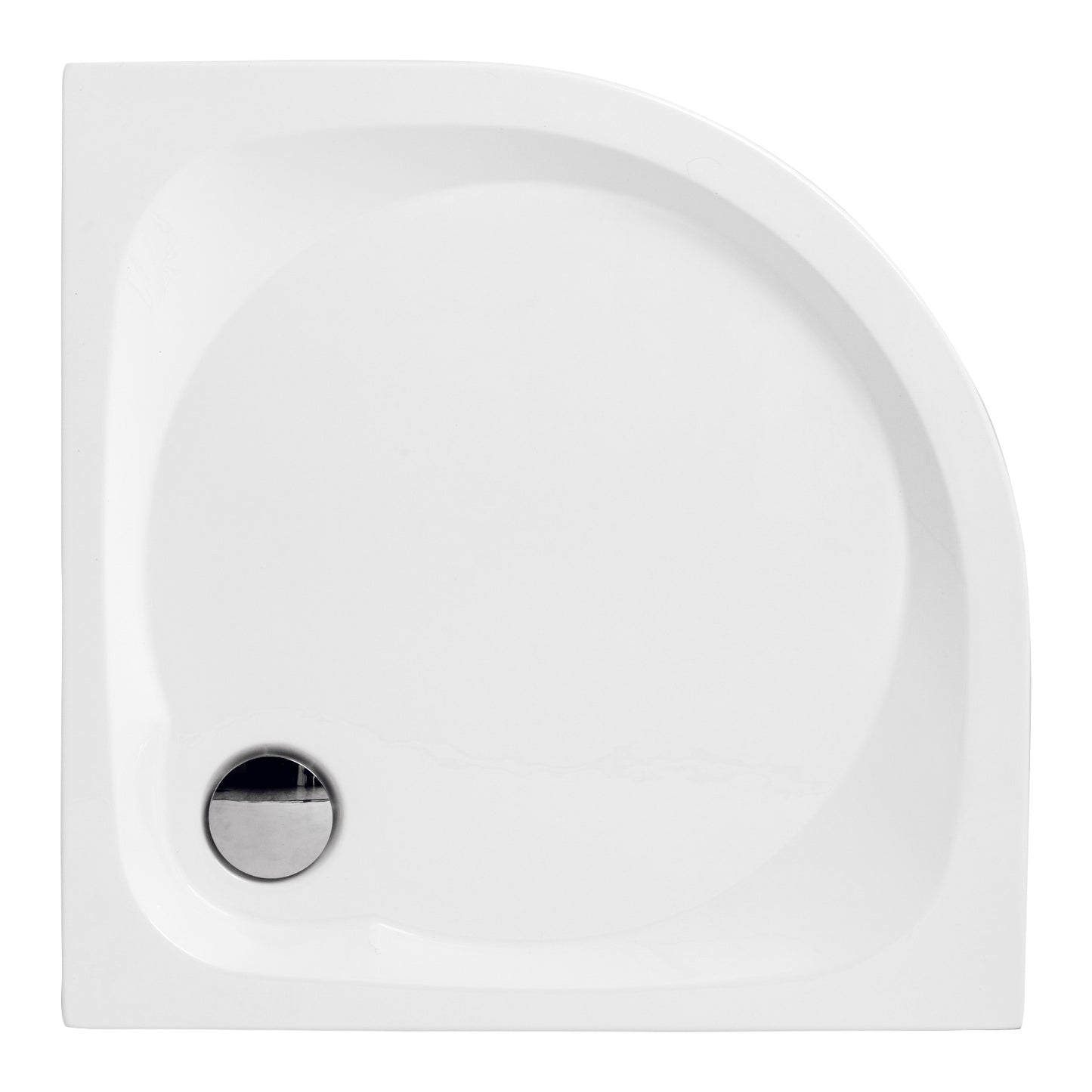 Acrylic semicircular compact shower base NOWY STYL