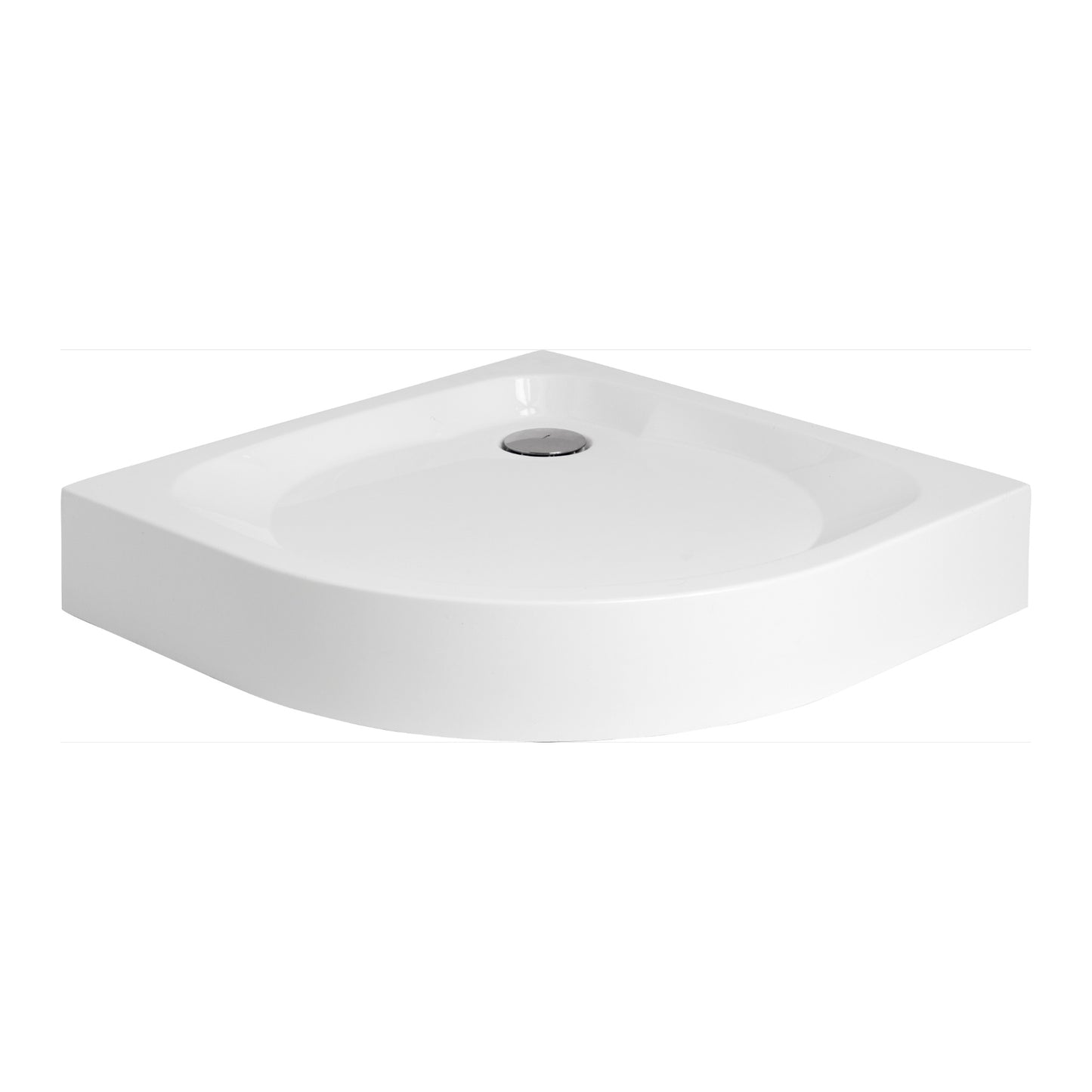 Acrylic semicircular compact shower base NOWY STYL