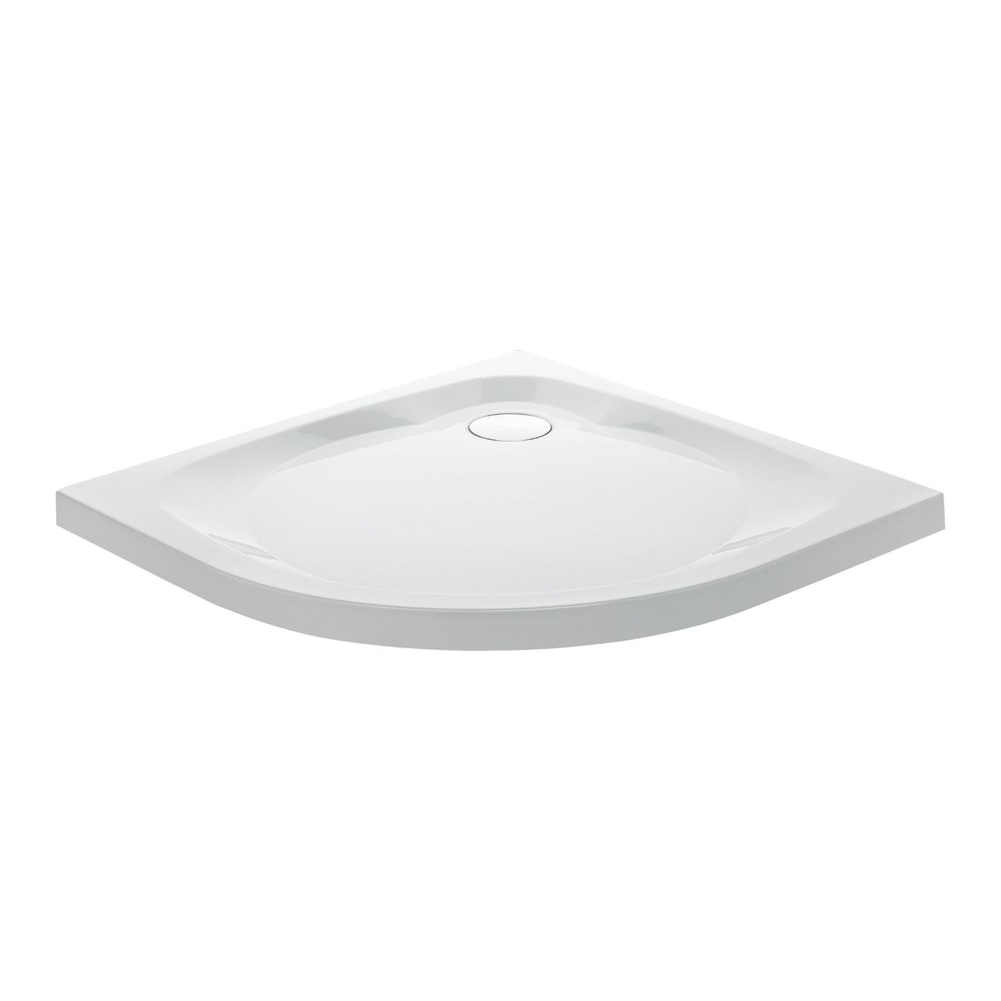 Acrylic semicircular shower base applied to the floor NOWY STYL