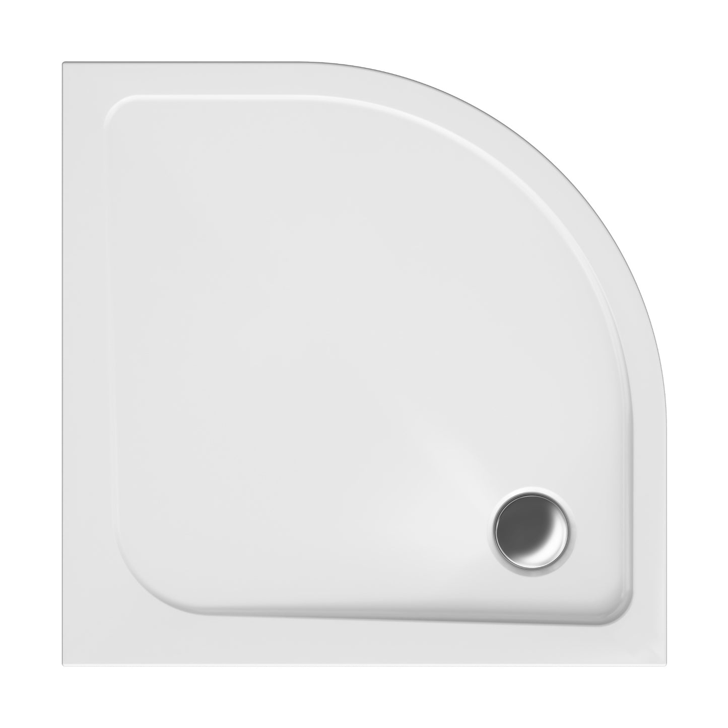Acrylic semicircular shower base applied to the floor PAKO