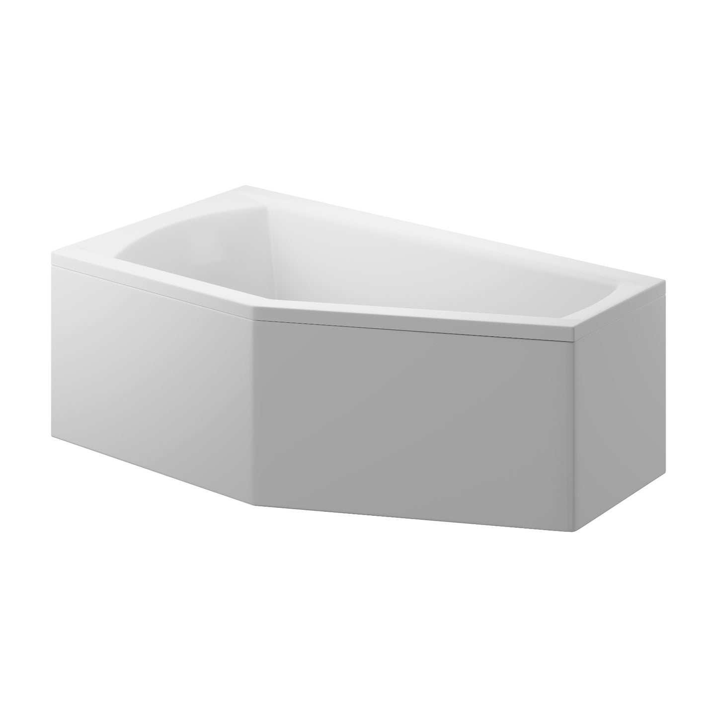 Acrylic asymmetrical corner bathtub SELENA