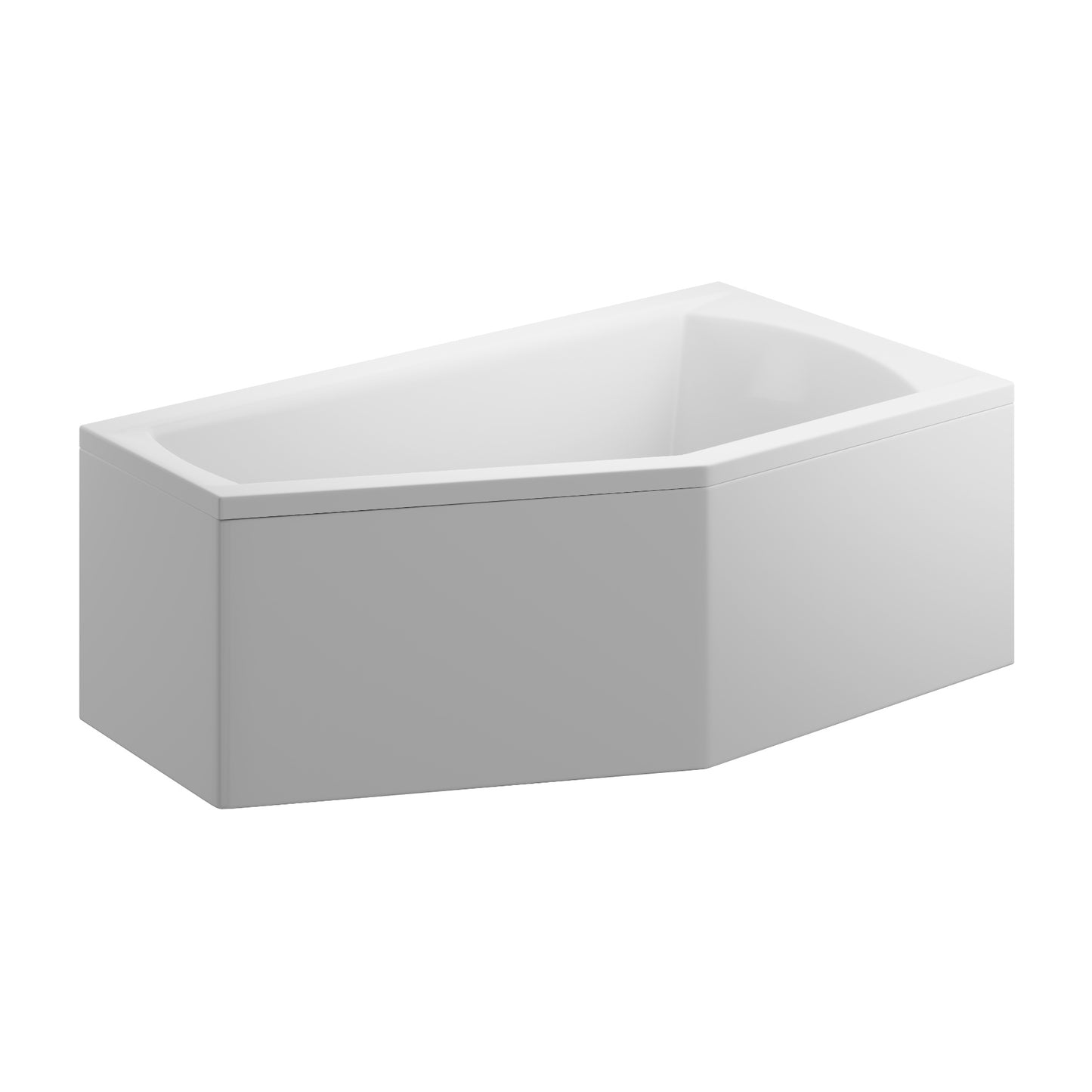 Acrylic asymmetrical corner bathtub SELENA