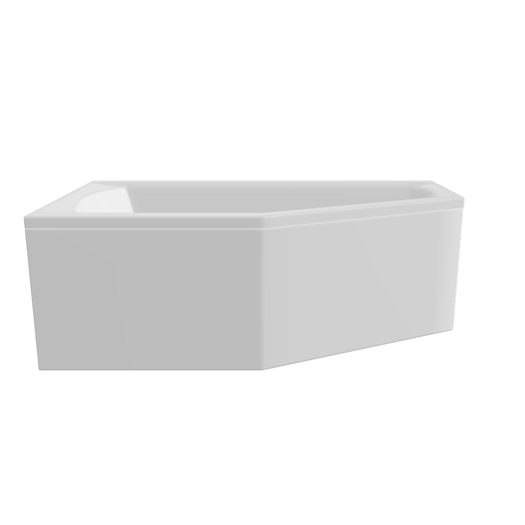 Load 3D model into Gallery viewer, Acrylic asymmetrical corner bathtub SELENA