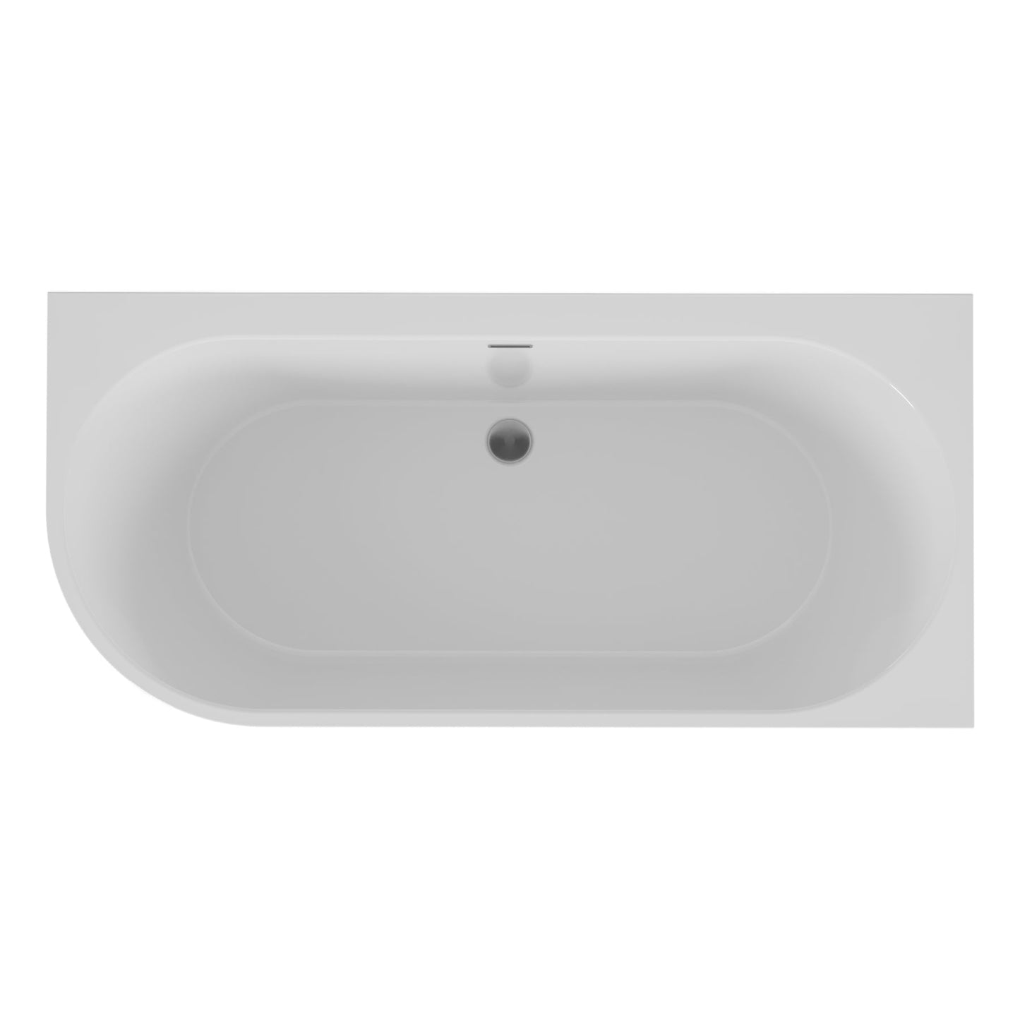 Freestanding corner bathtub SOLA 160 x 75 cm