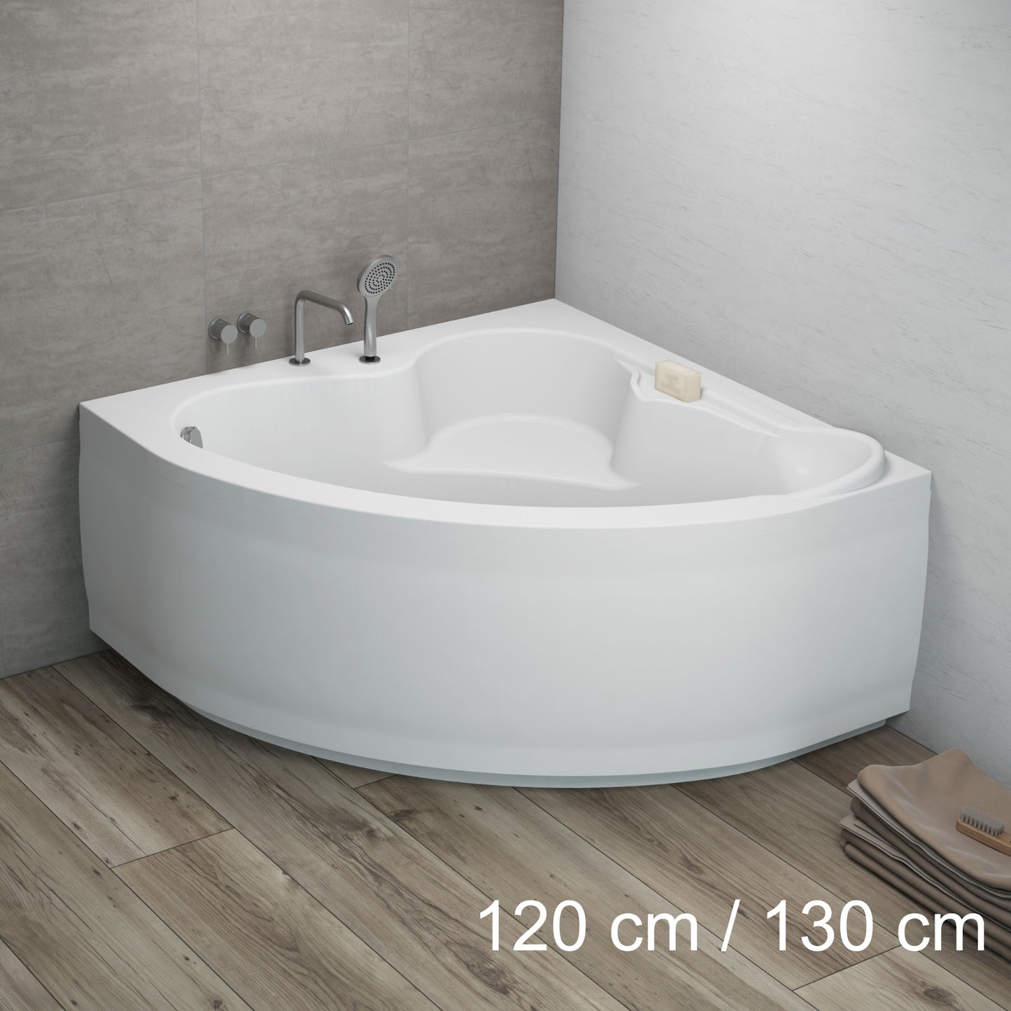 Acrylic symmetrical corner bathtub STANDARD
