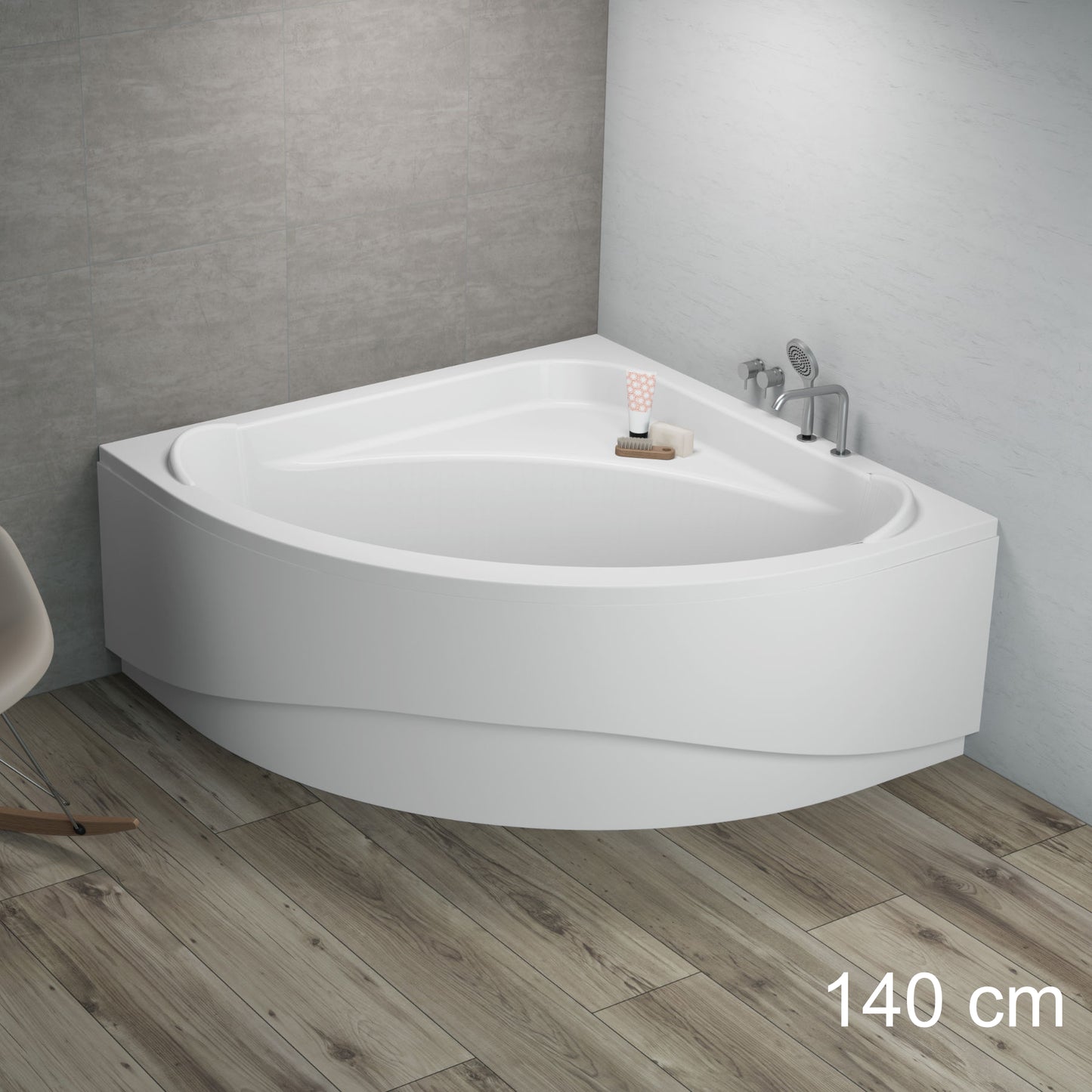 Acrylic symmetrical corner bathtub STANDARD