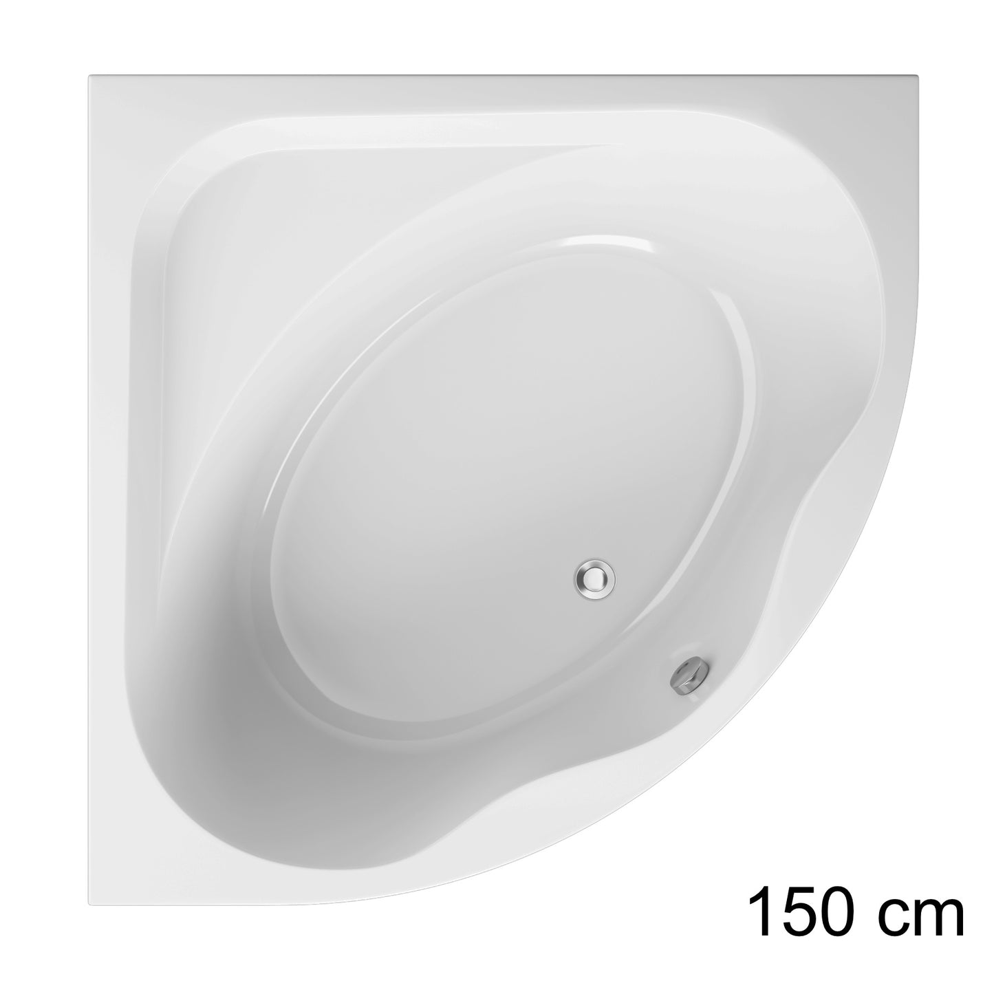 Acrylic symmetrical corner bathtub STANDARD