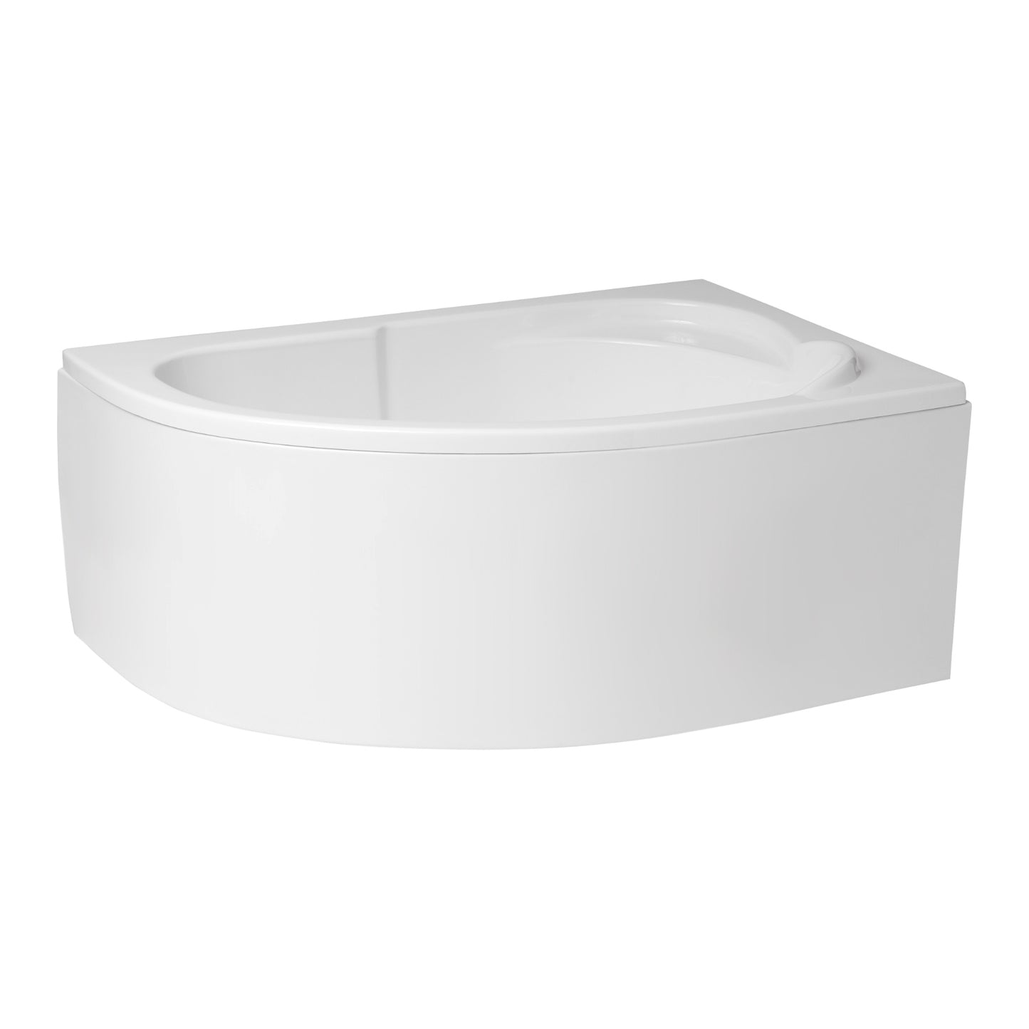 Акриловая асимметричная угловая ванна STANDARD 130 x 85 см