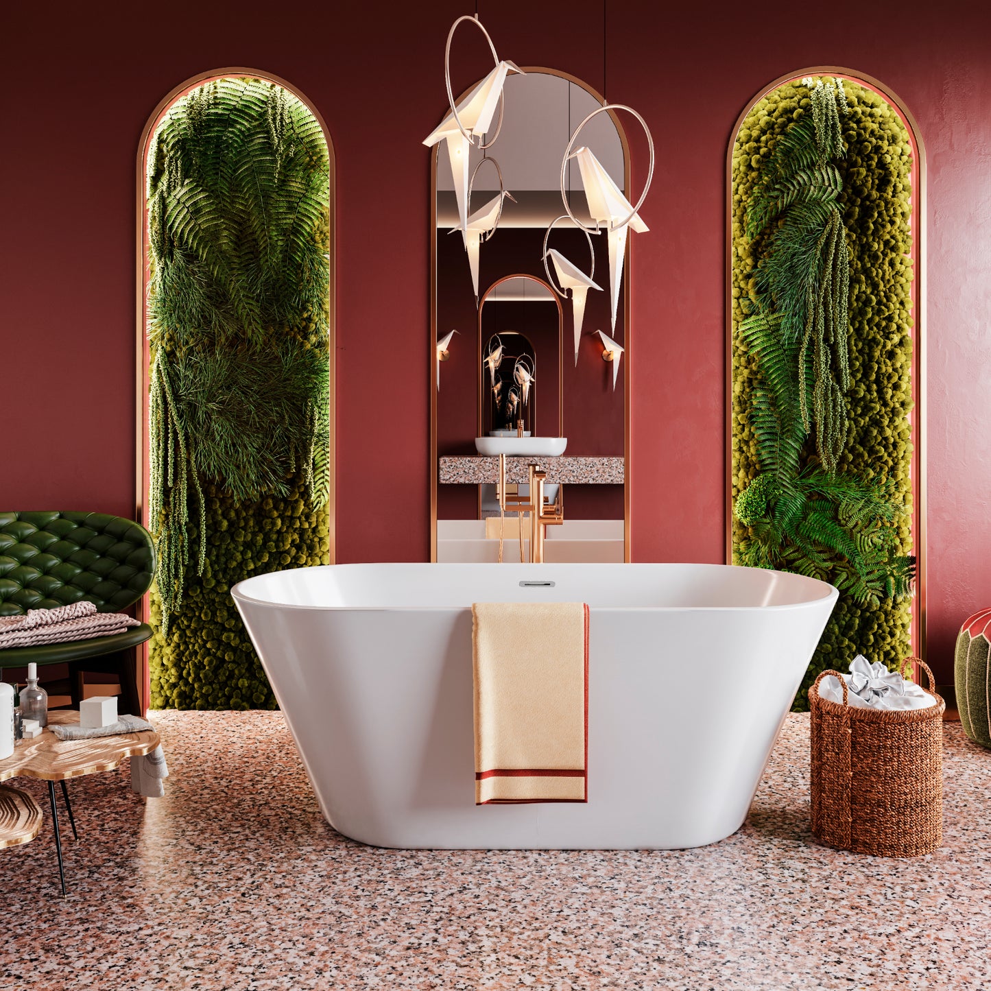 Acrylic freestanding bathtube UZO 160 x 80 cm
