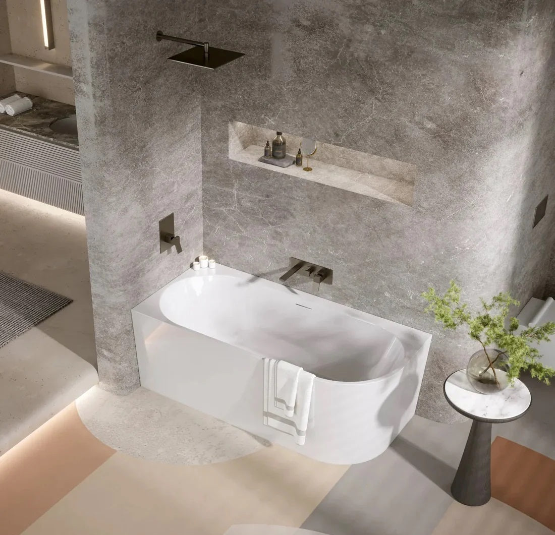 Freestanding corner bathtub SOLA 160 x 75 cm