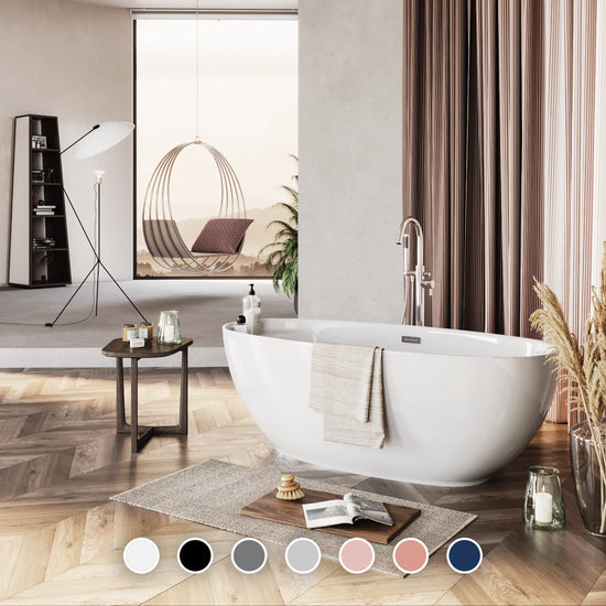 Acrylic freestanding bathtube KIVI 165 x 75 cm