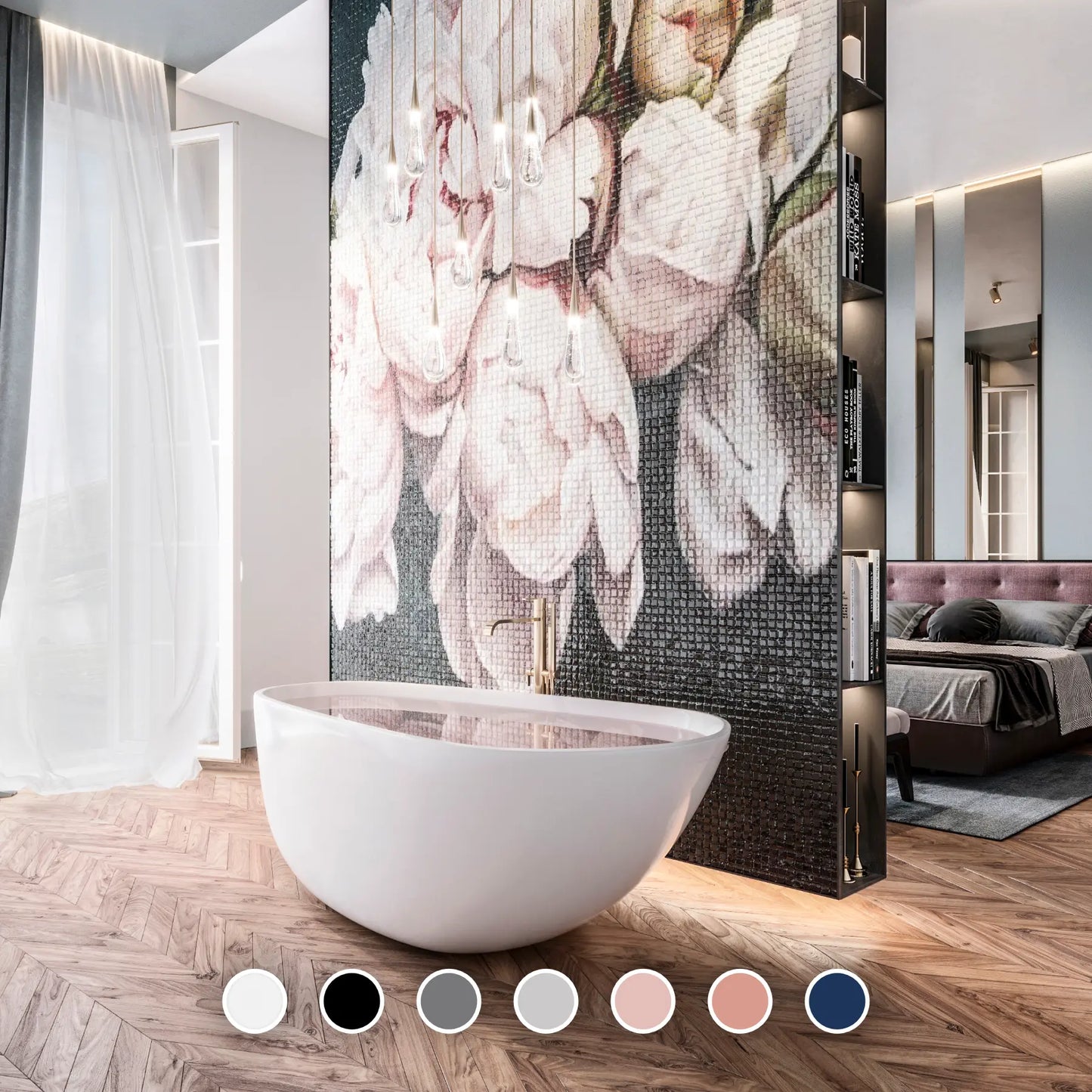 Acrylic freestanding bathtube SHILA 170 x 85 cm