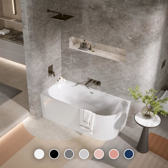 Freestanding corner bathtub SOLA 160 x 75 cm