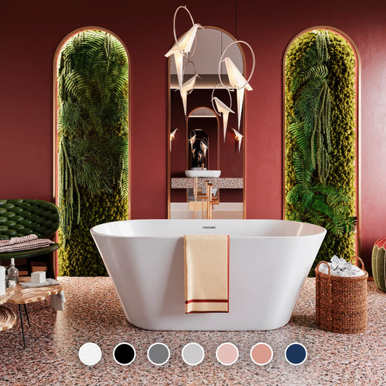 Acrylic freestanding bathtube UZO 160 x 80 cm