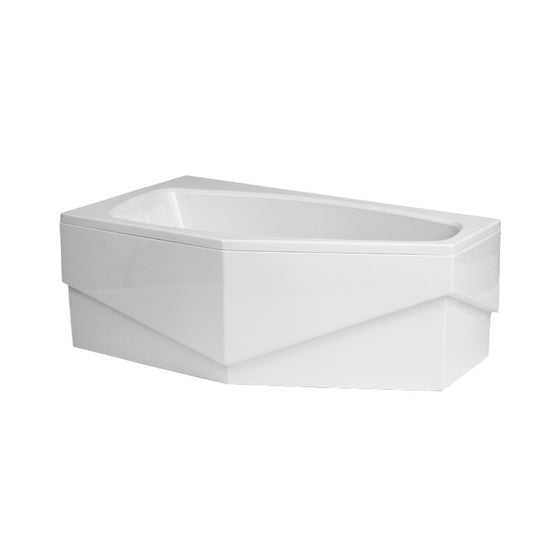 Load image into Gallery viewer, Acrylic asymmetrical corner bathtub MARIKA 140 x 80 cm
