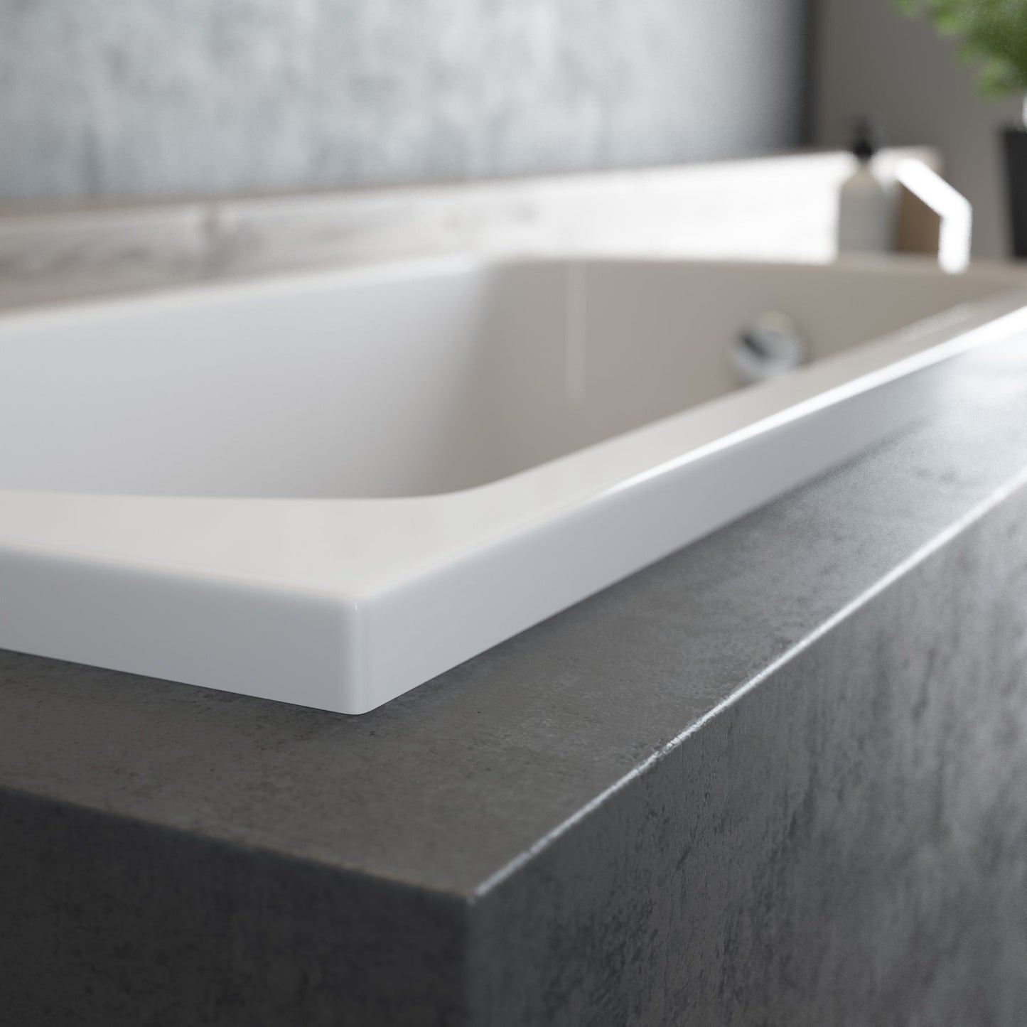 Acrylic rectangular bathtub CLASSIC