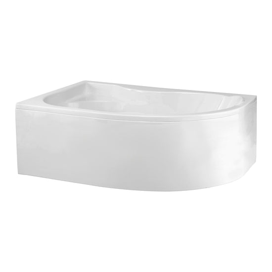Acrylic asymmetrical corner bathtub DORA 170 x 110 cm
