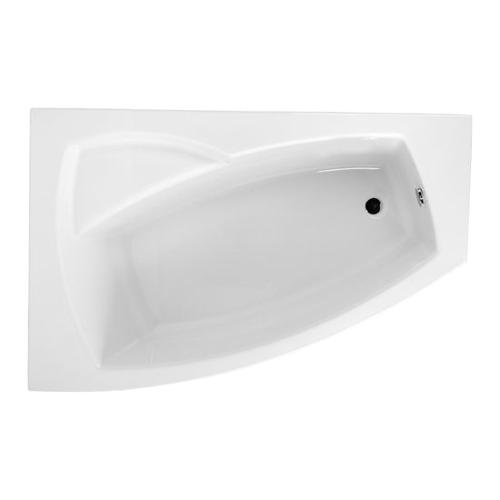 Acrylic asymmetrical corner bathtub FRIDA 160 x 105 cm