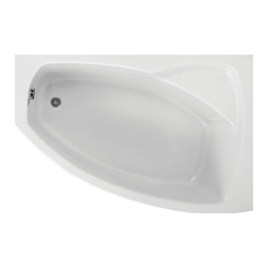Acrylic asymmetrical corner bathtub FRIDA