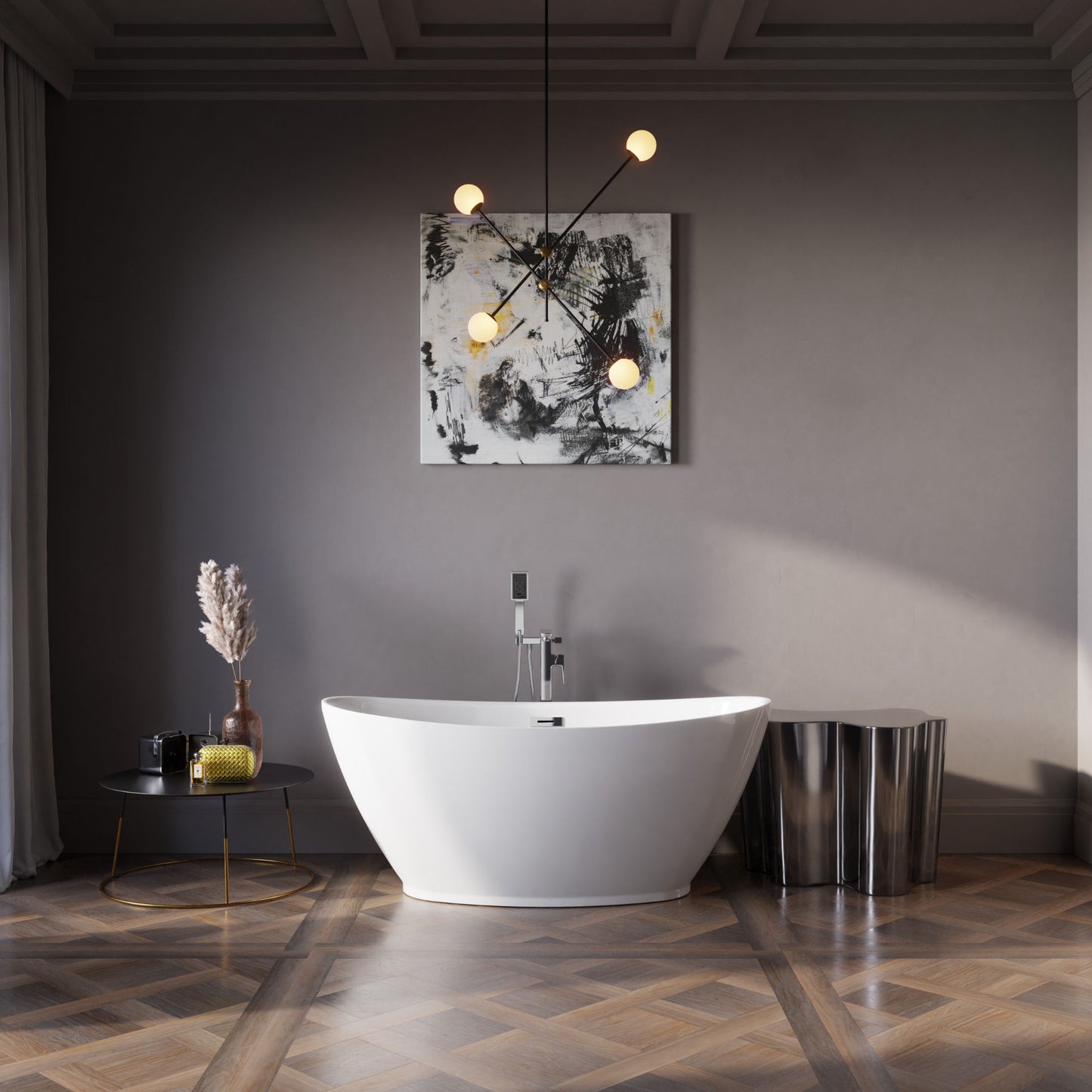 Laden Sie das Bild in den Galerie-Viewer, Acrylic freestanding bathtube MANGO 150 x 75 cm
