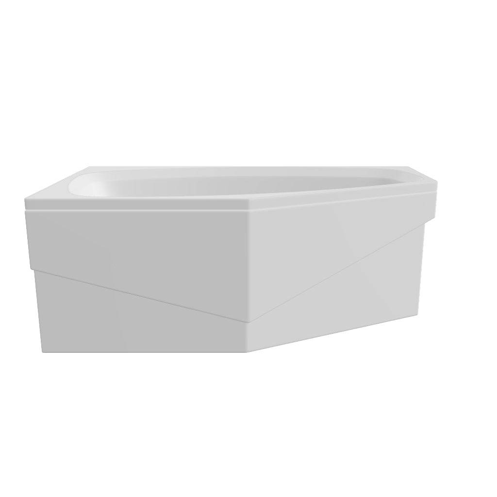Load 3D model into Gallery viewer, Acrylic asymmetrical corner bathtub MARIKA 140 x 80 cm
