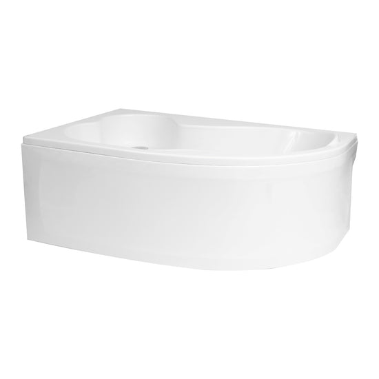 Acrylic asymmetrical corner bathtub MEGA 160 x 105 cm