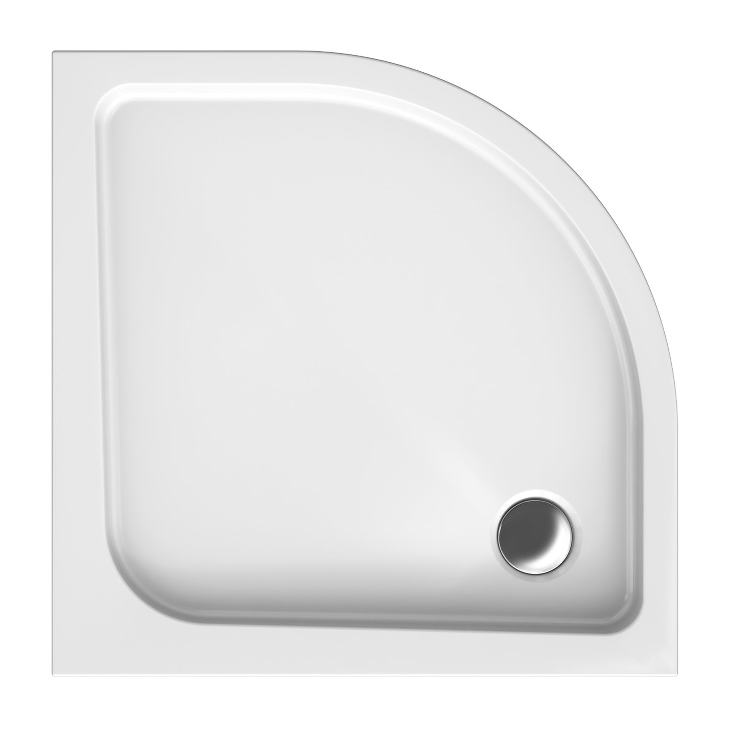 Acrylic semicircular compact shower base PAKO